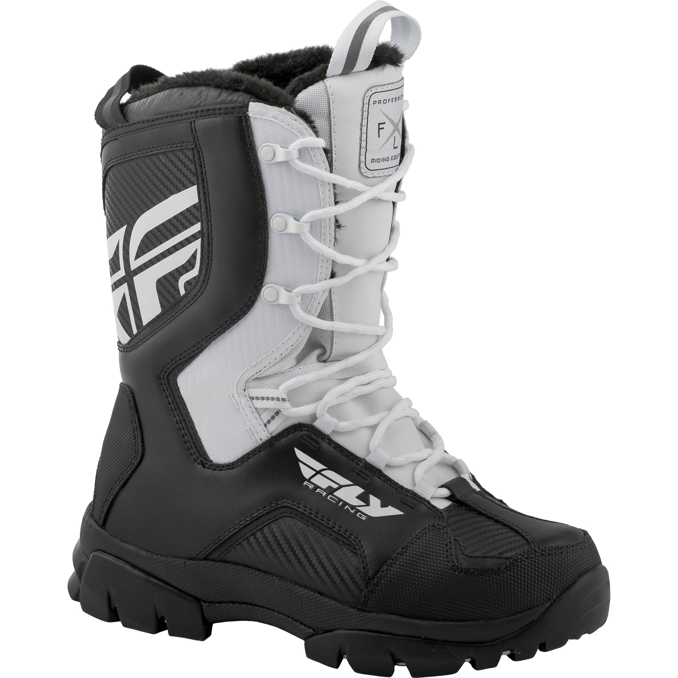 FLY RACING MARKER BOOTS BLACK/WHITE SZ 09