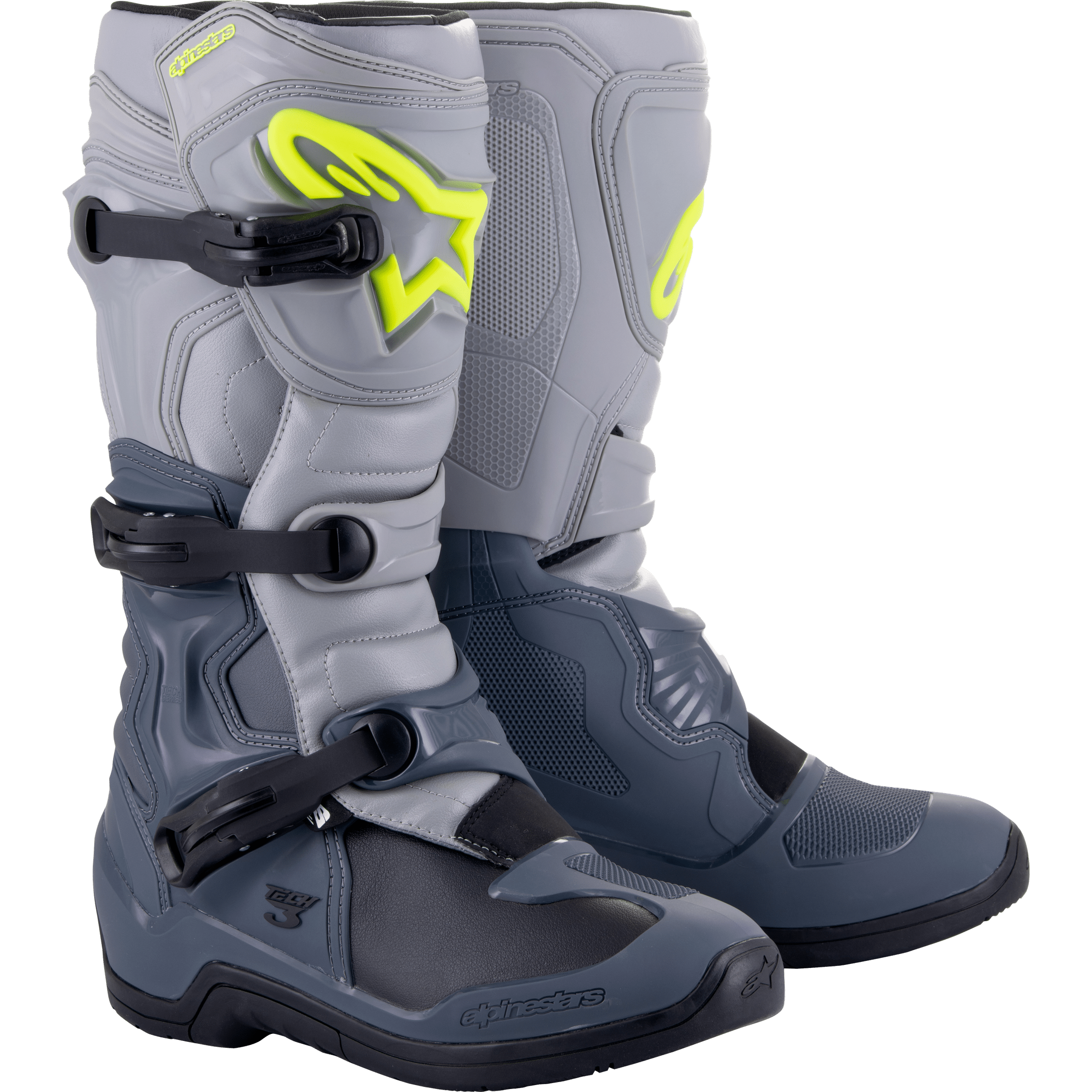 ALPINESTARS TECH 3 BOOTS DK GREY/LT GREY/BLK SZ 16