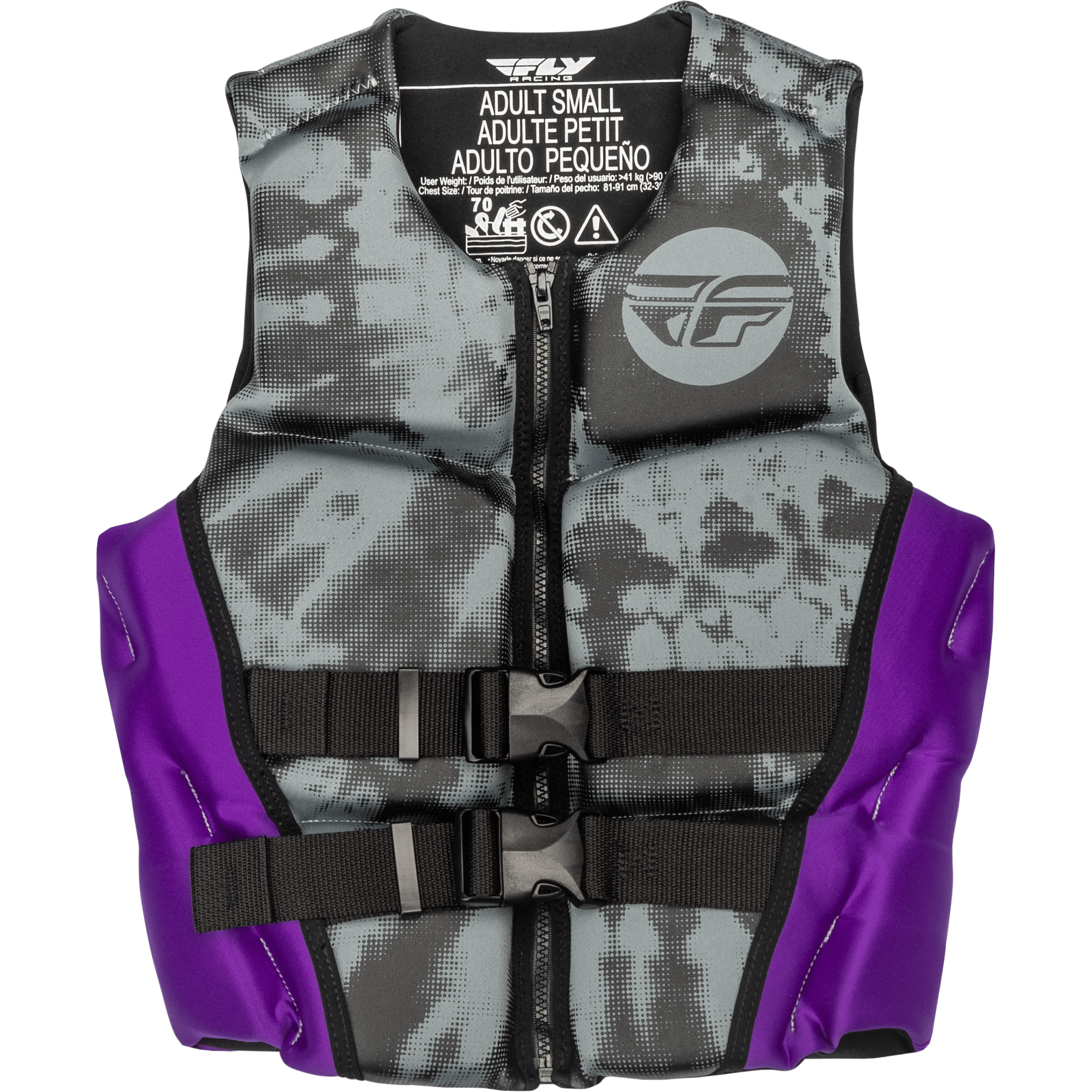 FLY RACING WMN'S NEOPRENE FLOTATION VEST PURPLE/GREY/BLACK LG