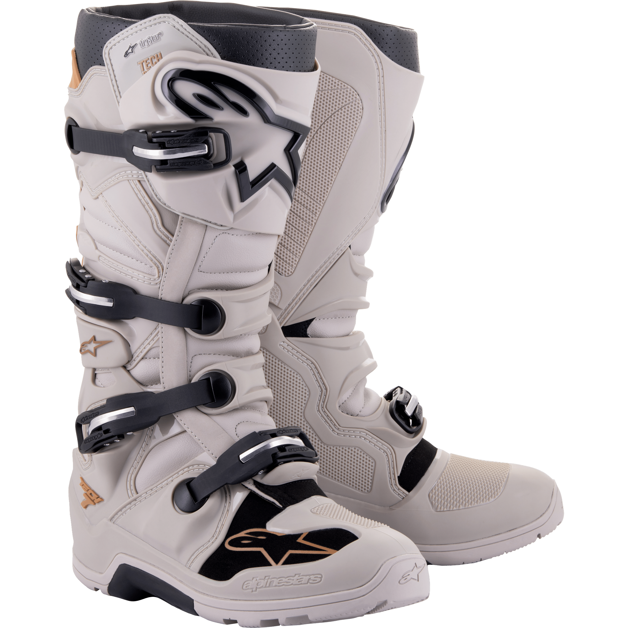 ALPINESTARS TECH 7 ENDURO DRYSTAR BOOTS GREYSAND SZ 6
