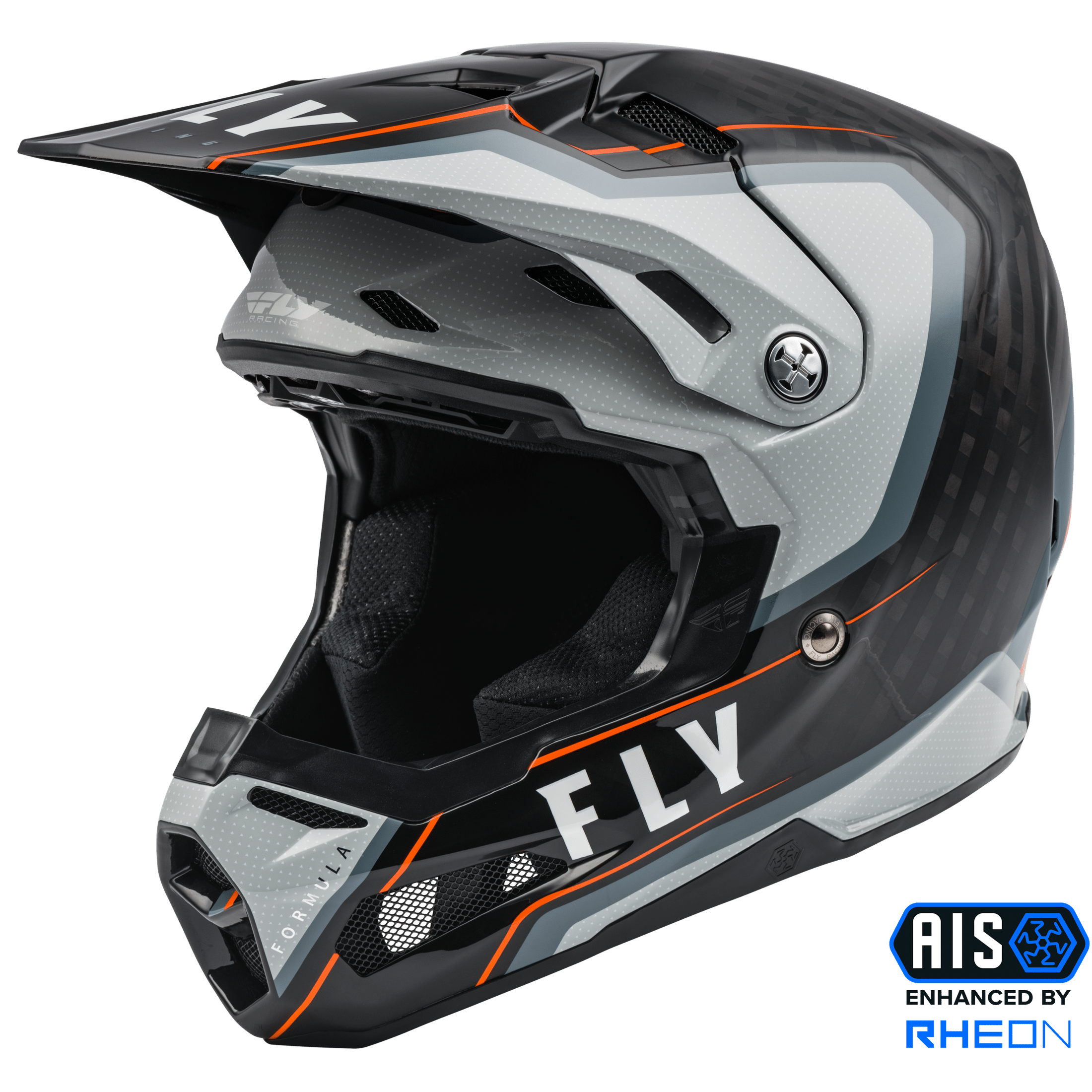 FLY RACING FORMULA CARBON AXON HELMET BLACK/GREY/ORANGE XL