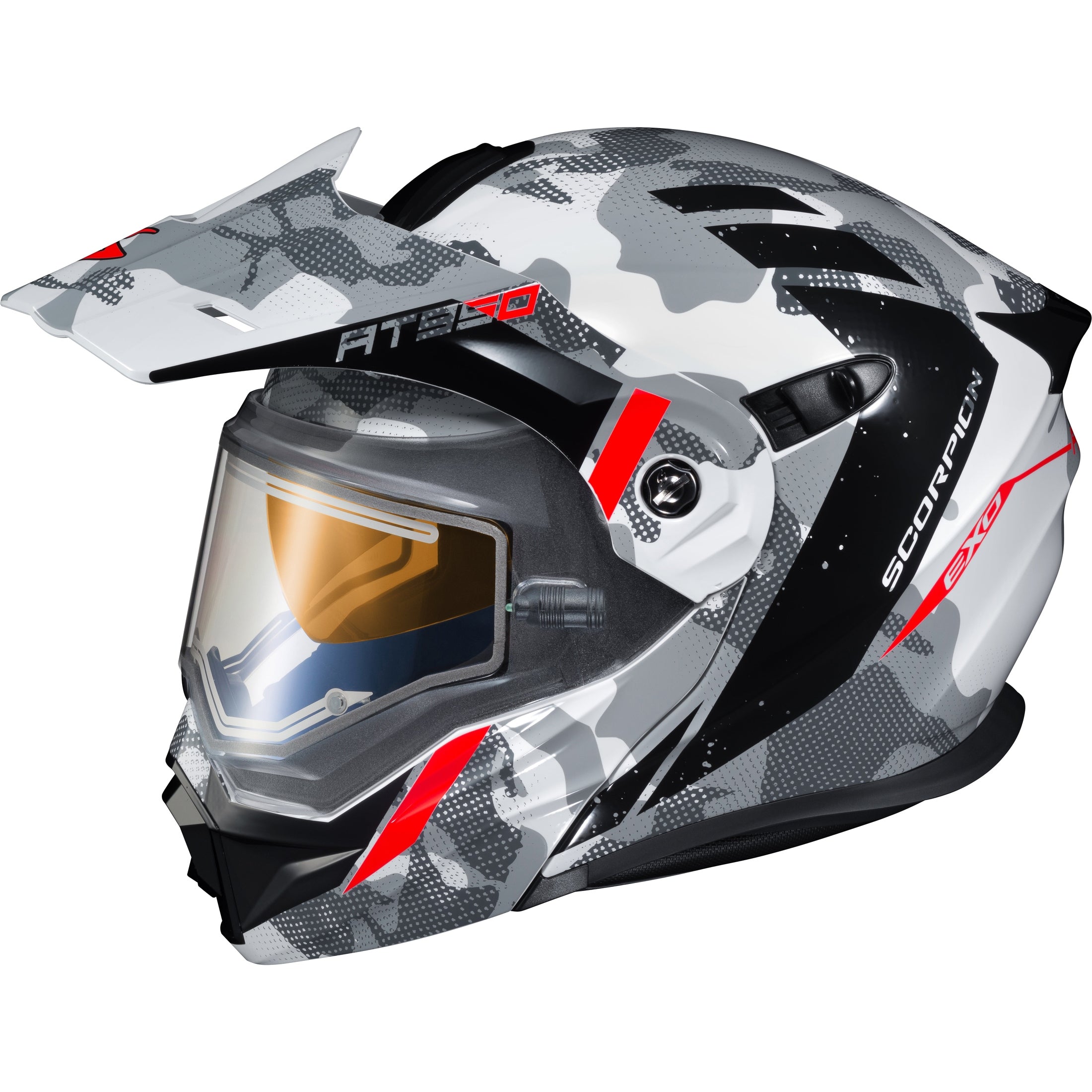 SCORPION EXO EXO-AT950 COLD WEATHER HELMET OUTRIGGER WHITE/GREY SM (ELEC)