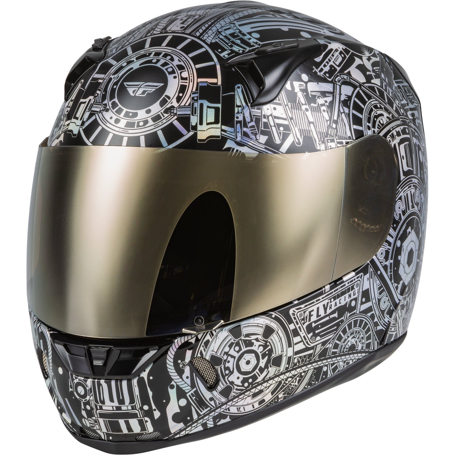 FLY RACING REVOLT MATRIX HELMET IRIDESCENT LG