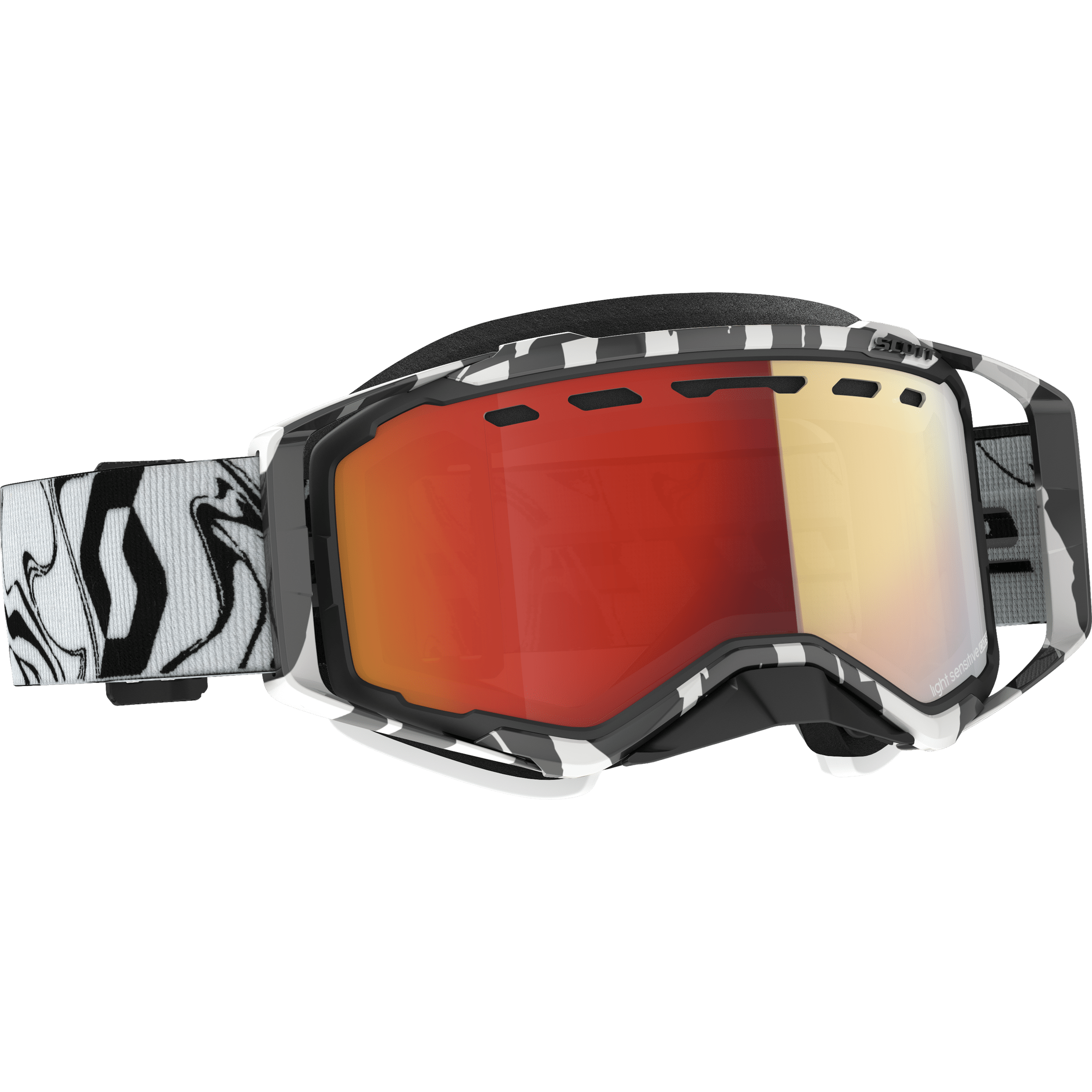 SCOTT PROSPECT GOGGLE SNOW CROSS LS MARBLE BLK/WHT W/LS RED CHROME