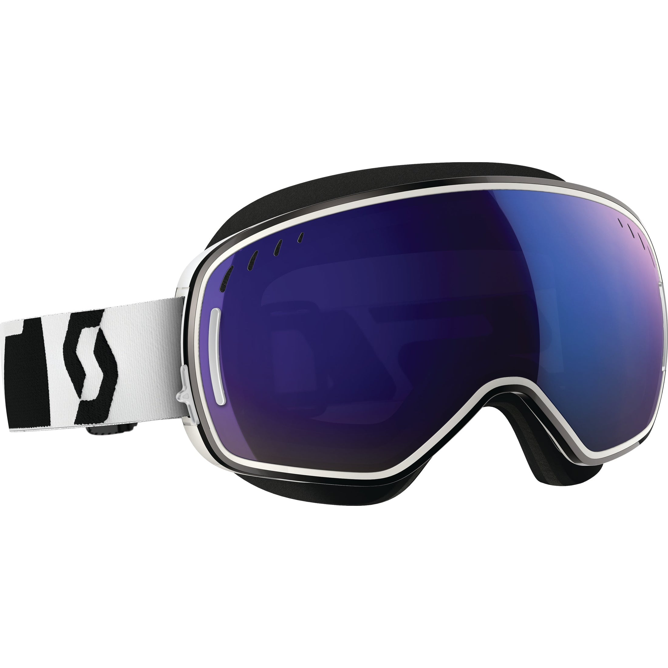 SCOTT LCG SNO-X GOGGLE W/MASK WHITE SOLAR/BLACK CHROME