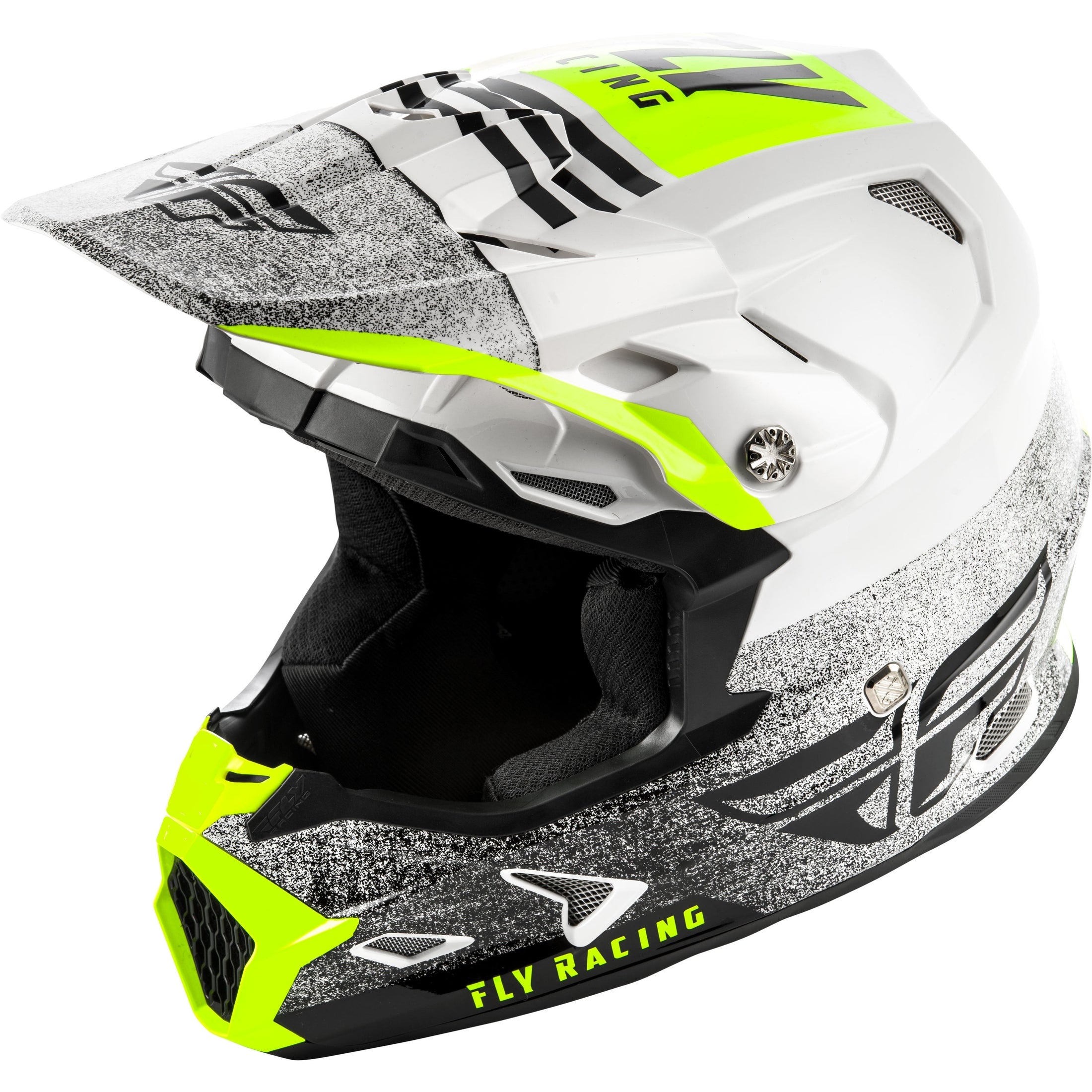 FLY RACING TOXIN EMBARGO HELMET WHITE/BLACK XS