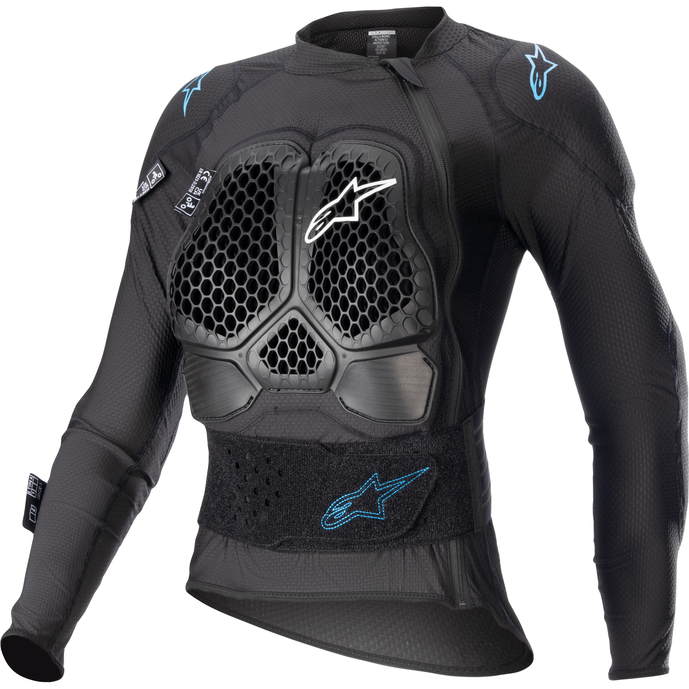 ALPINESTARS STELLA BIONIC ACTION V2 PROTECTION JACKET BLK/CYAN  SM