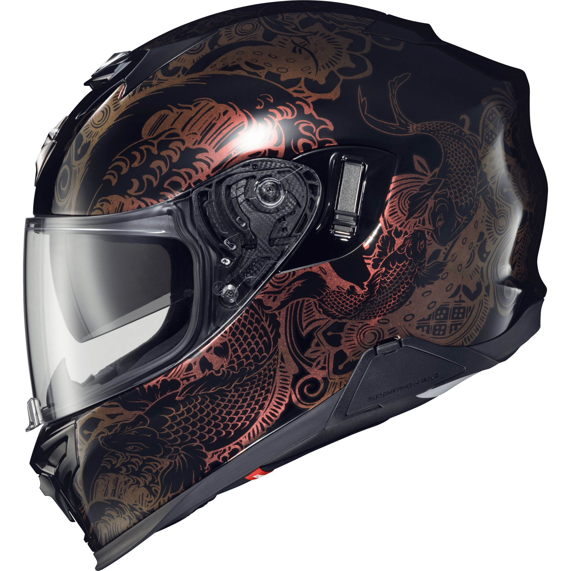SCORPION EXO EXO-T520 HELMET NAMA-SUSHI BLACK/CHAMELEON MD