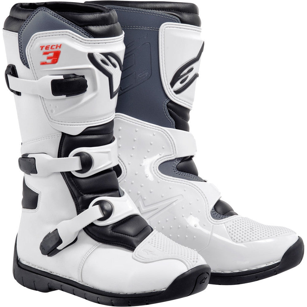 ALPINESTARS TECH 3S BOOTS WHITE/BLACK SZ Y12