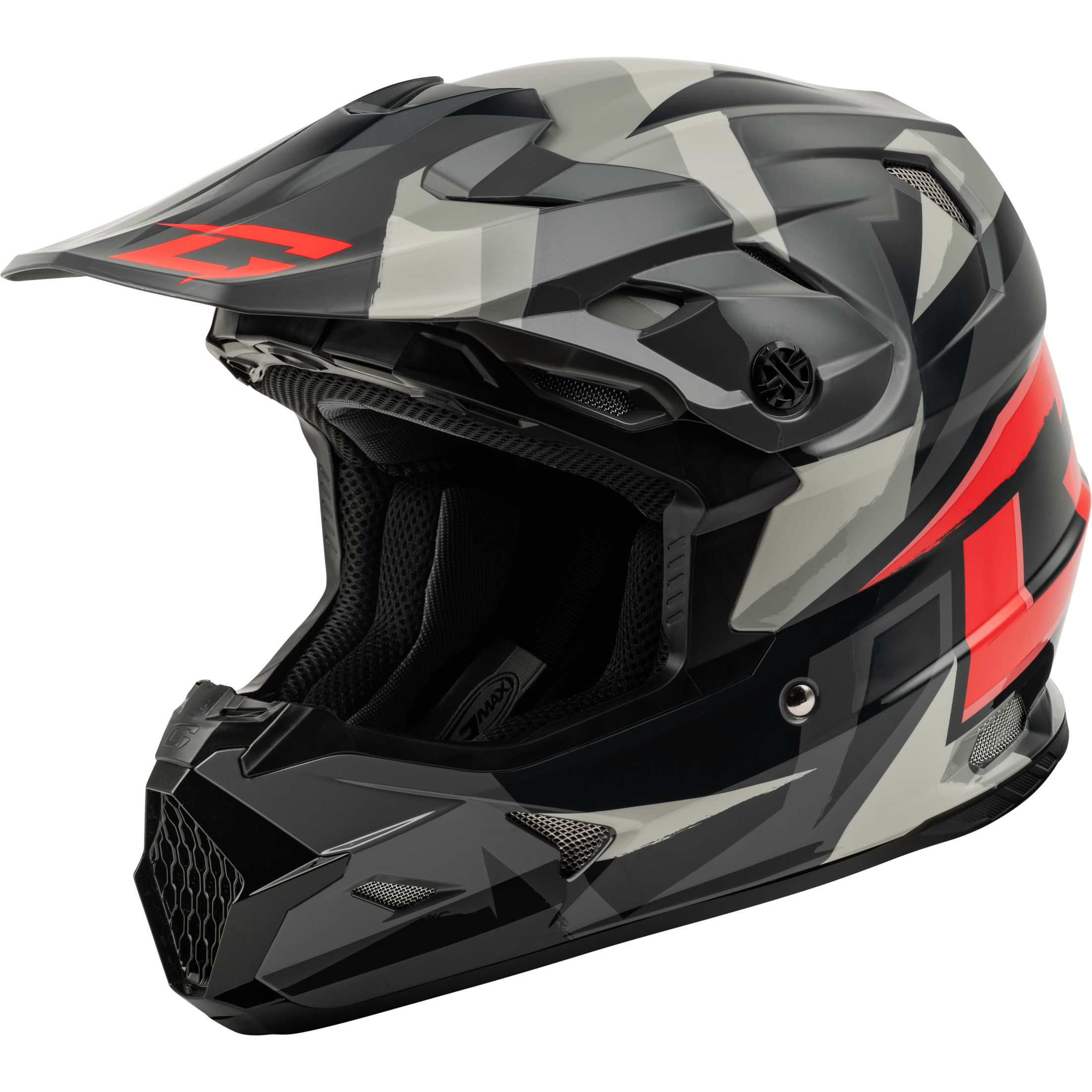 GMAX MX-96 SPLINTER HELMET BLACK/RED/GREY SM