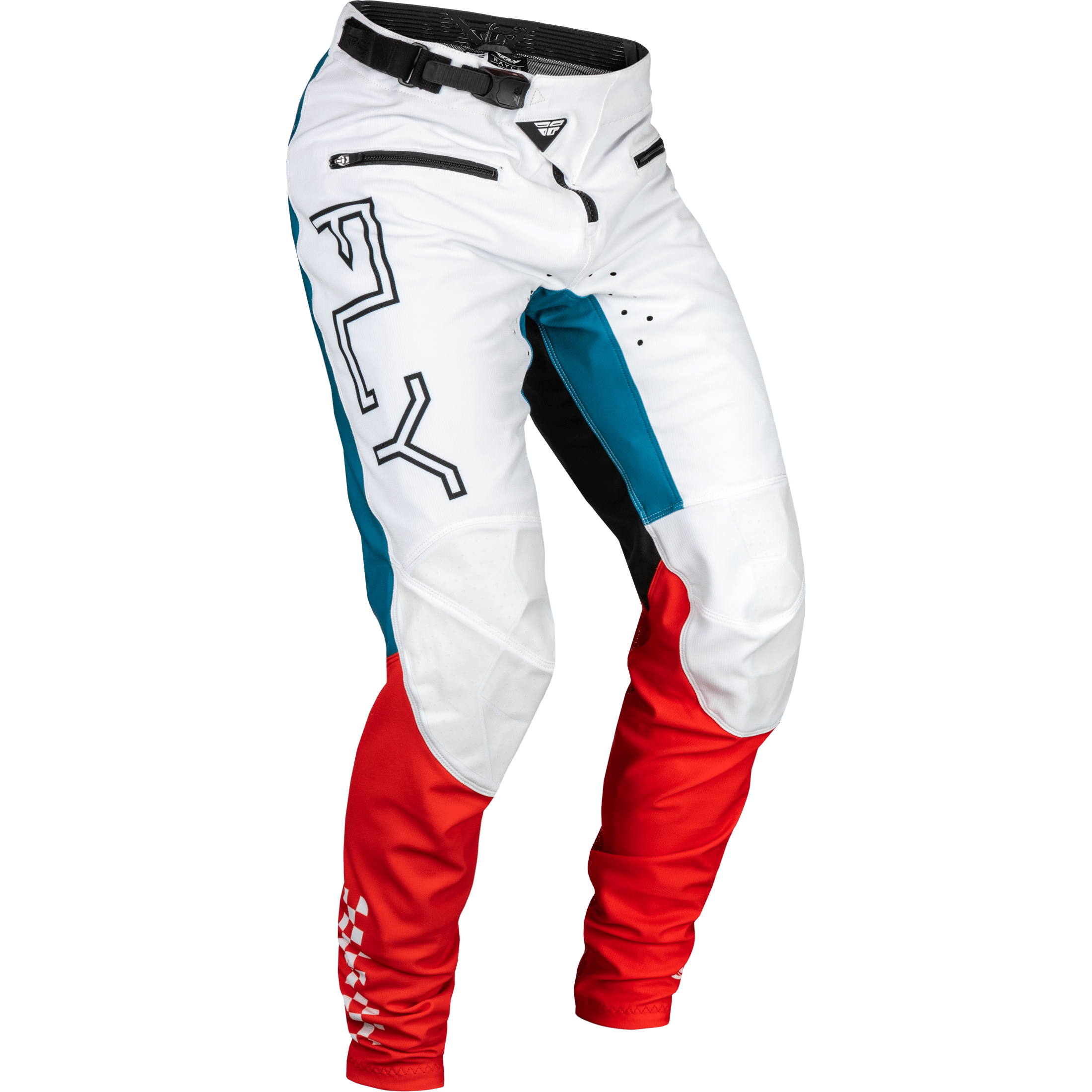 FLY RACING RAYCE BICYCLE PANTS RED/WHITE/BLUE SZ 34