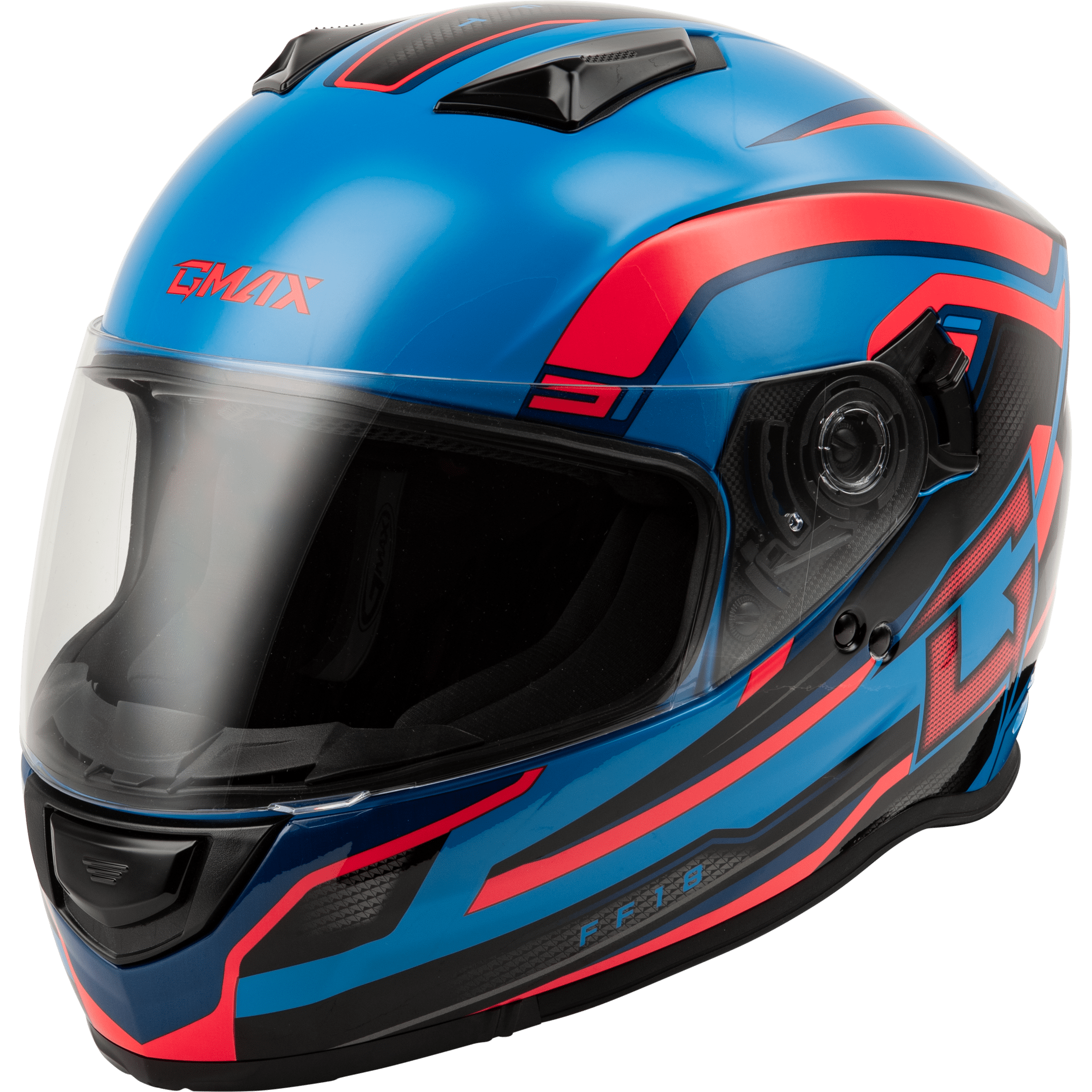 GMAX FF-18 DRIFT HELMET BLACK/BLUE/RED XL