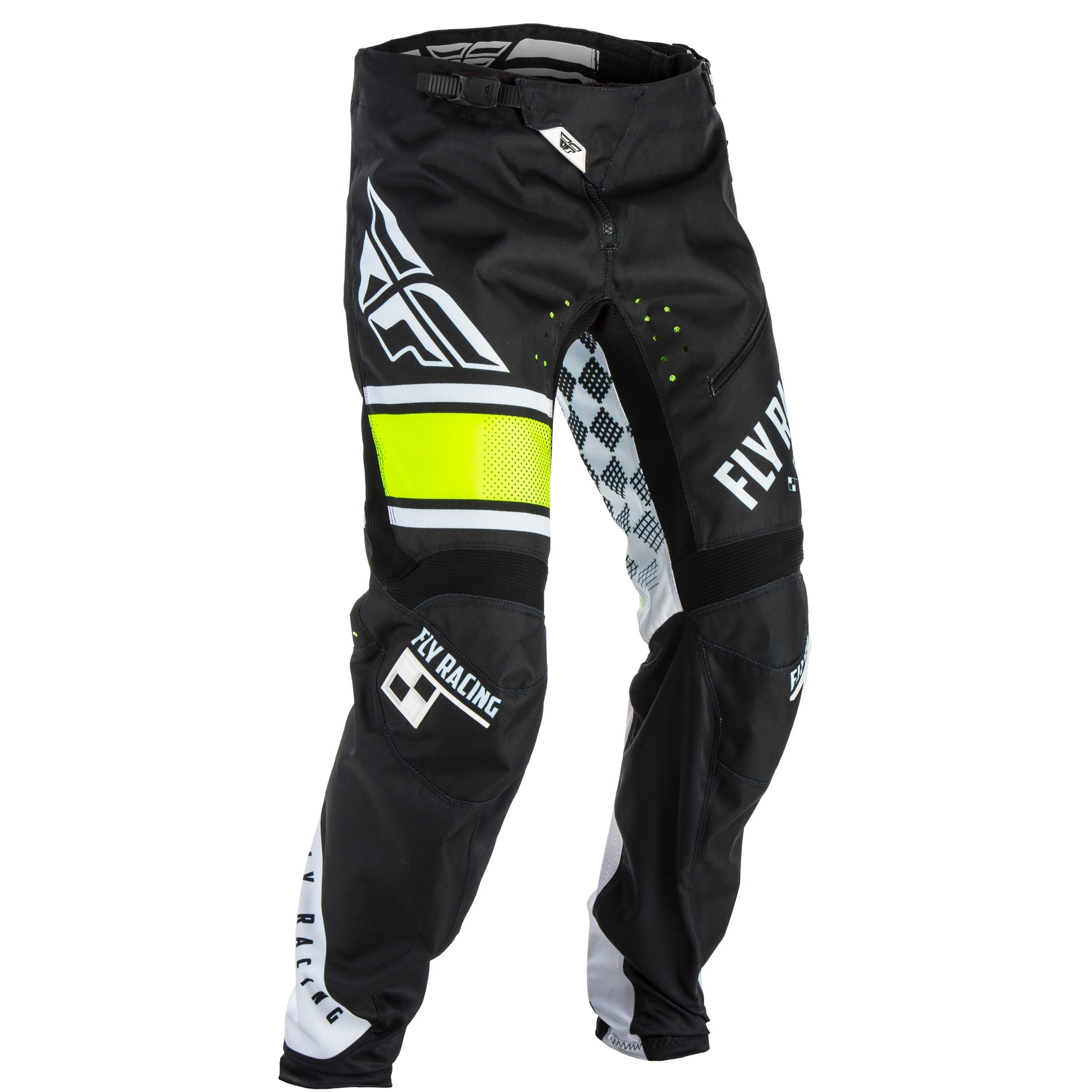 FLY RACING KINETIC ERA BICYCLE PANTS BLACK/WHITE SZ 38