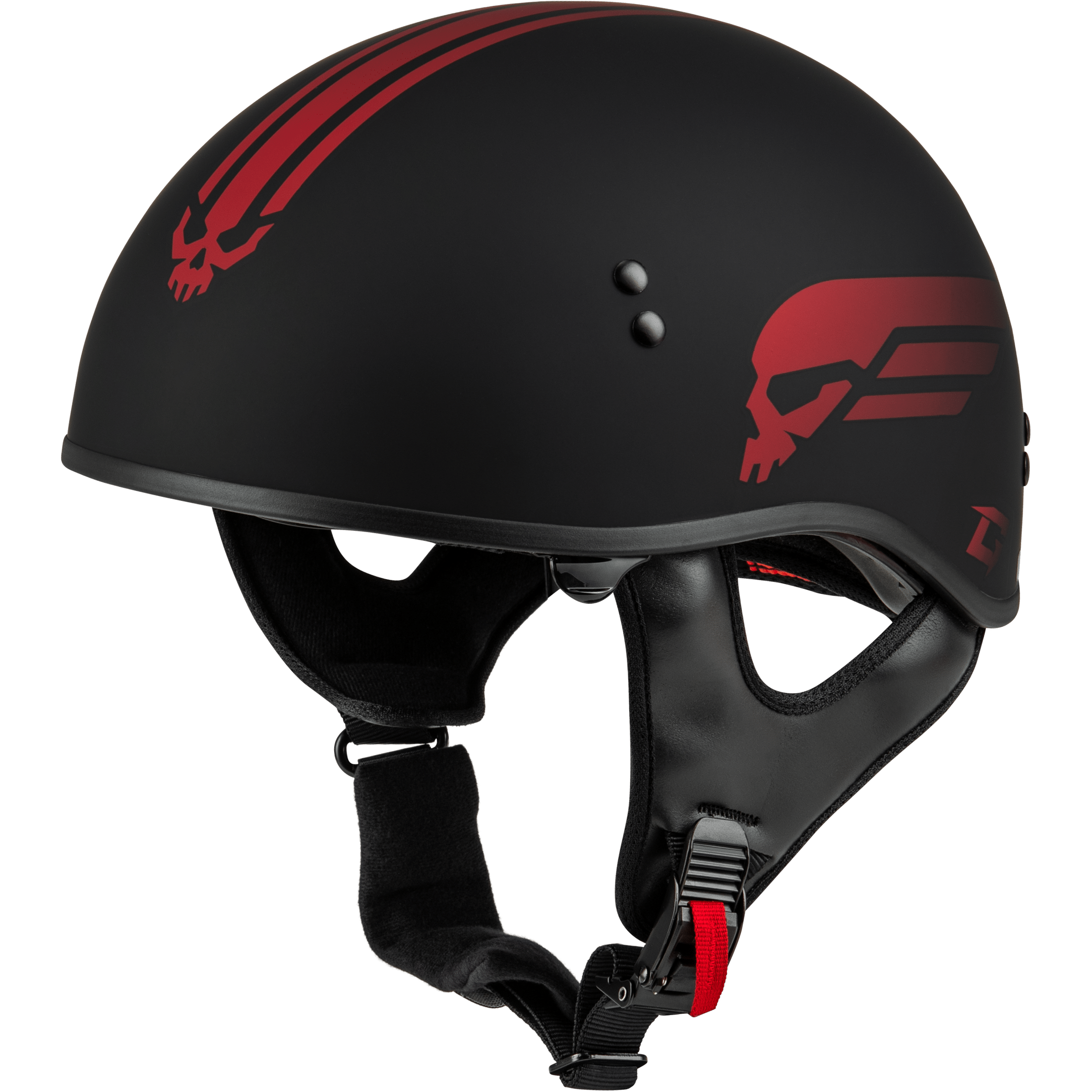 GMAX HH-65 RETRIBUTION HELMET MATTE BLACK/RED MD