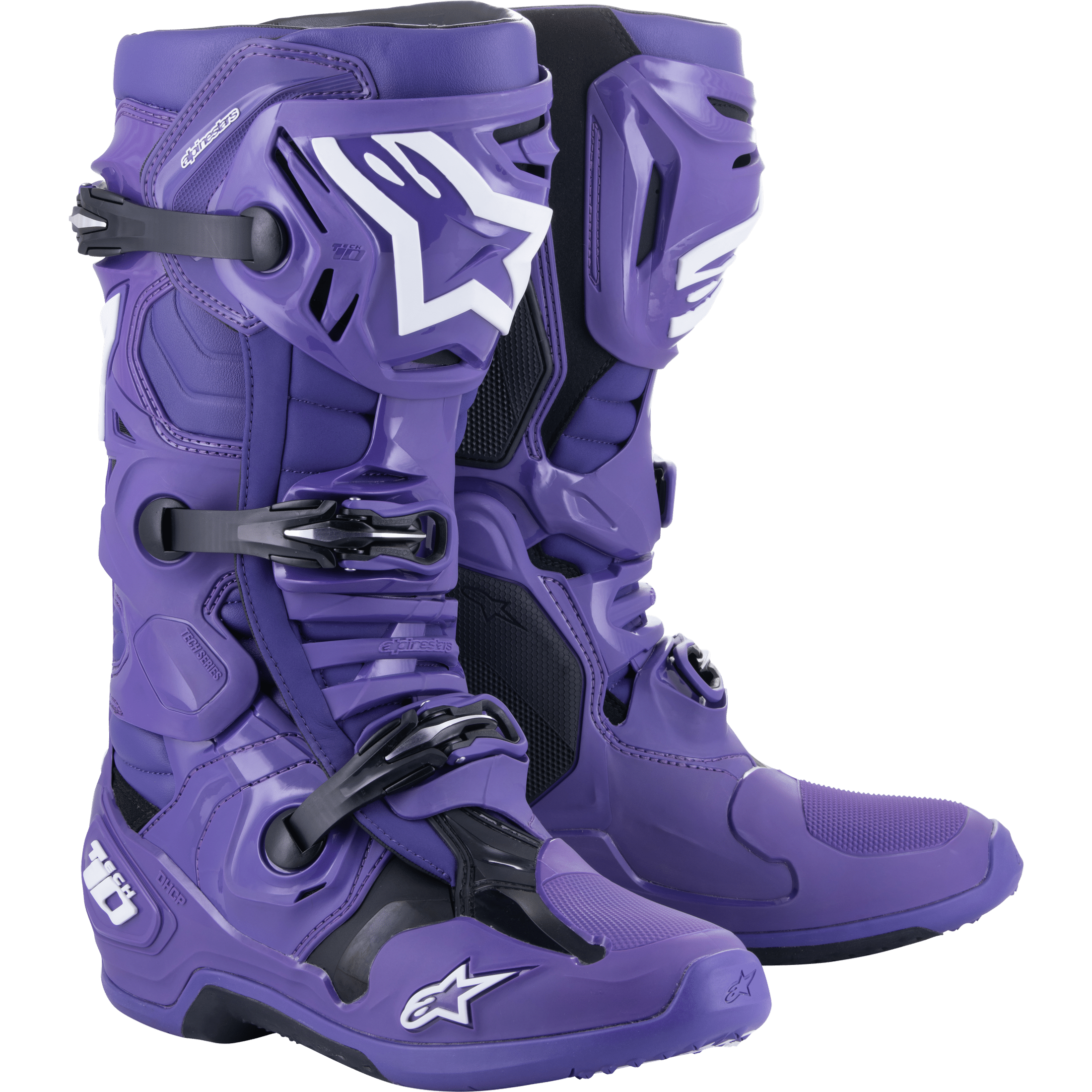 ALPINESTARS TECH 10 BOOTS ULTRAVIOLET BLACK SZ 8
