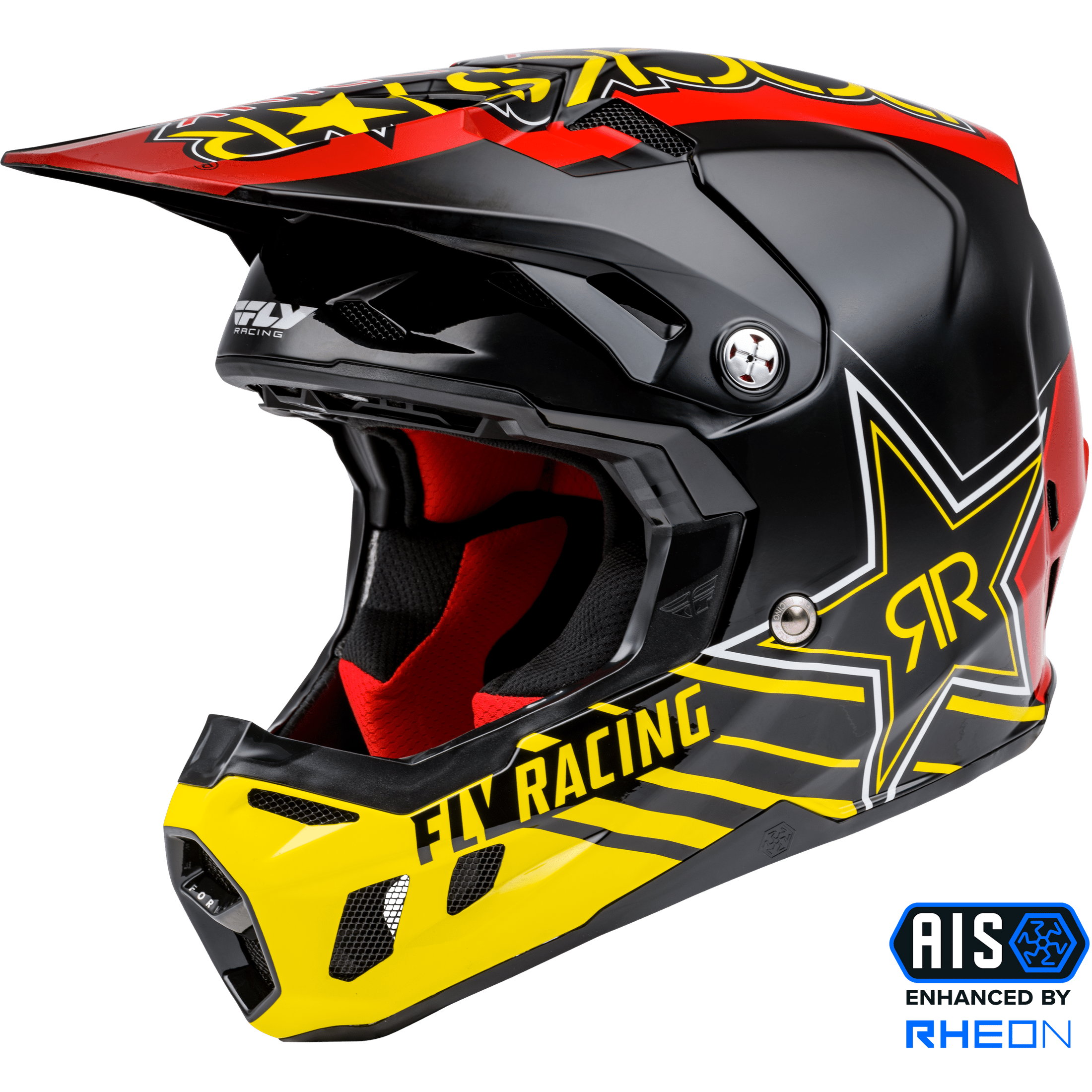 FLY RACING FORMULA CC ROCKSTAR HELMET BLACK/RED/YELLOW XL