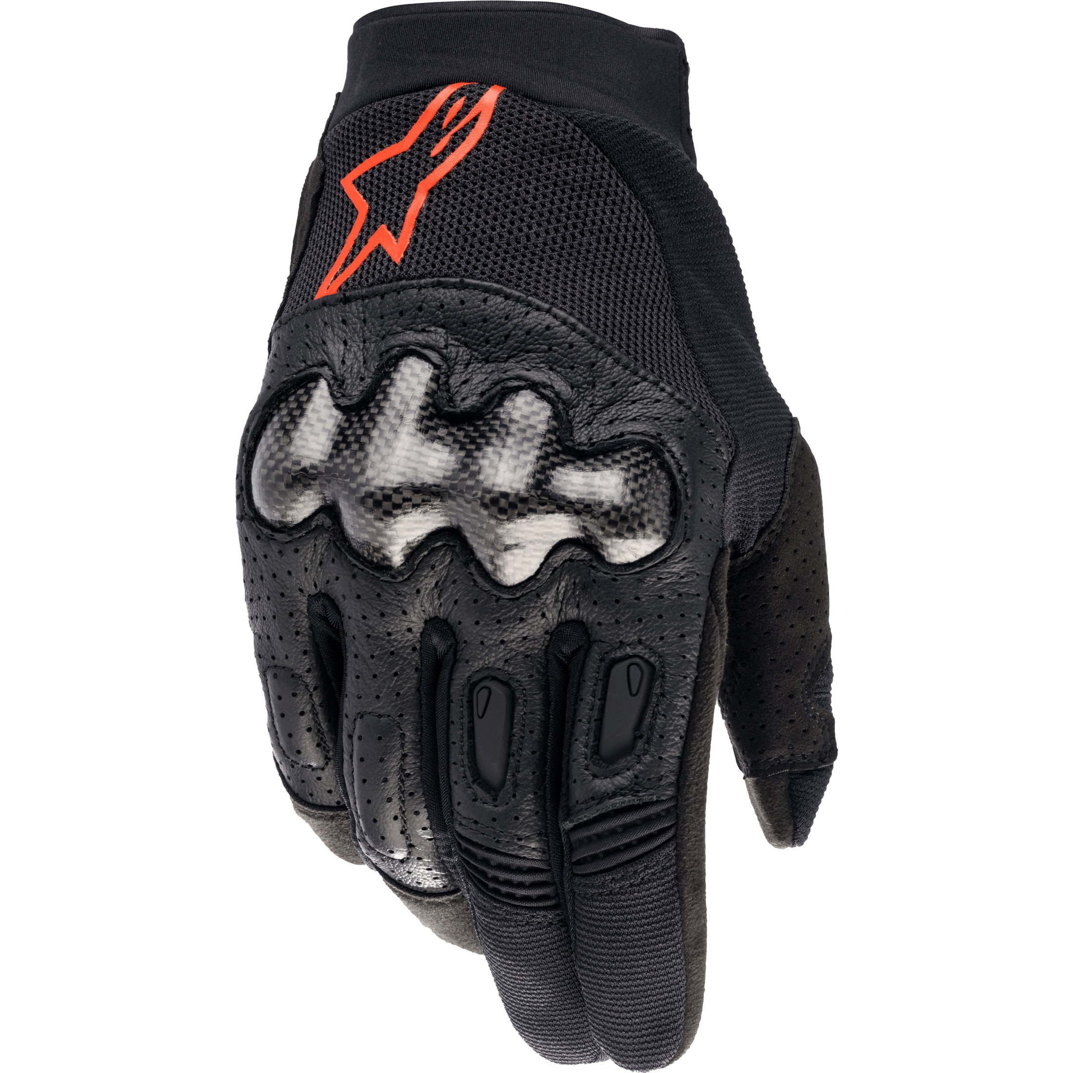 ALPINESTARS MEGAWATT GLOVES BLACK/RED FLUO LG