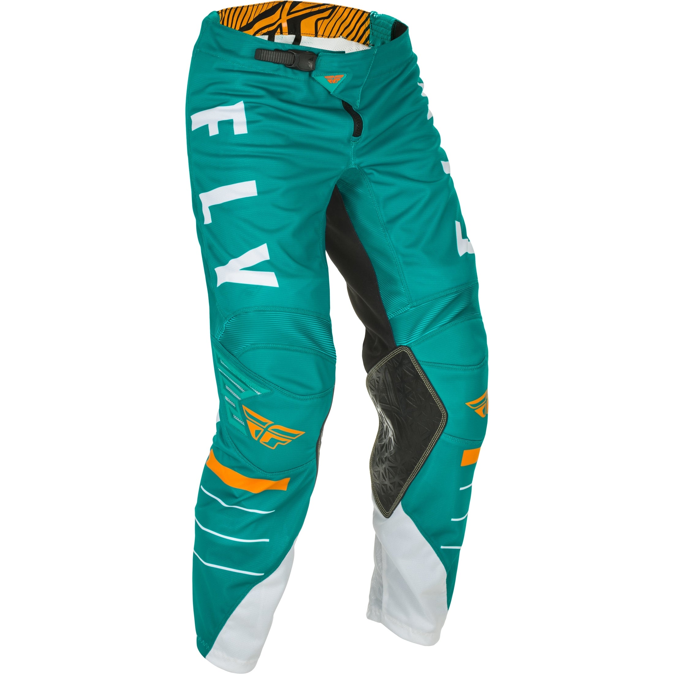 FLY RACING KINETIC MESH PANTS WHITE/TEAL/ORANGE SZ 36