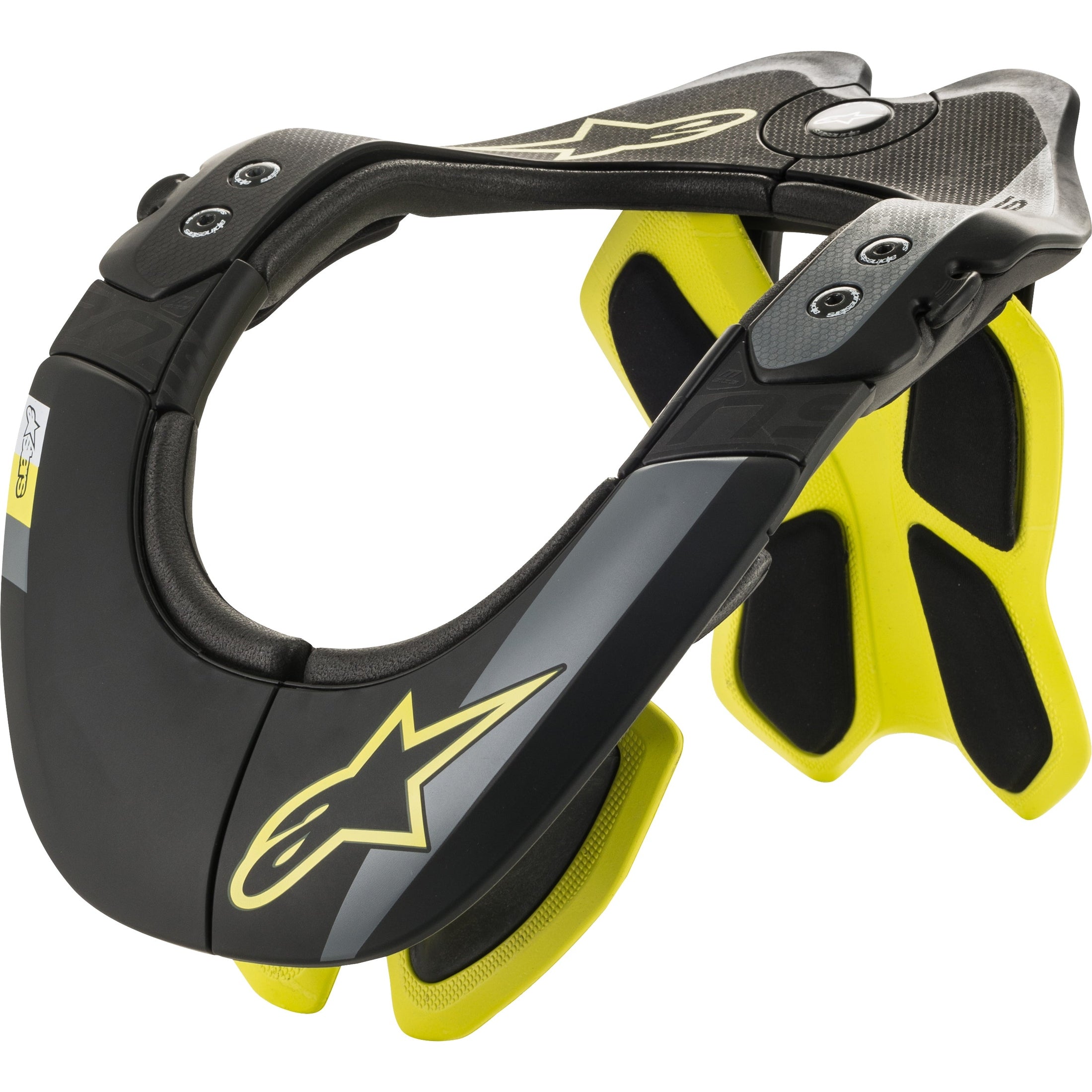 ALPINESTARS BNS TECH-2 NECK SUPPORT BLACK/YELLOW LG-XL