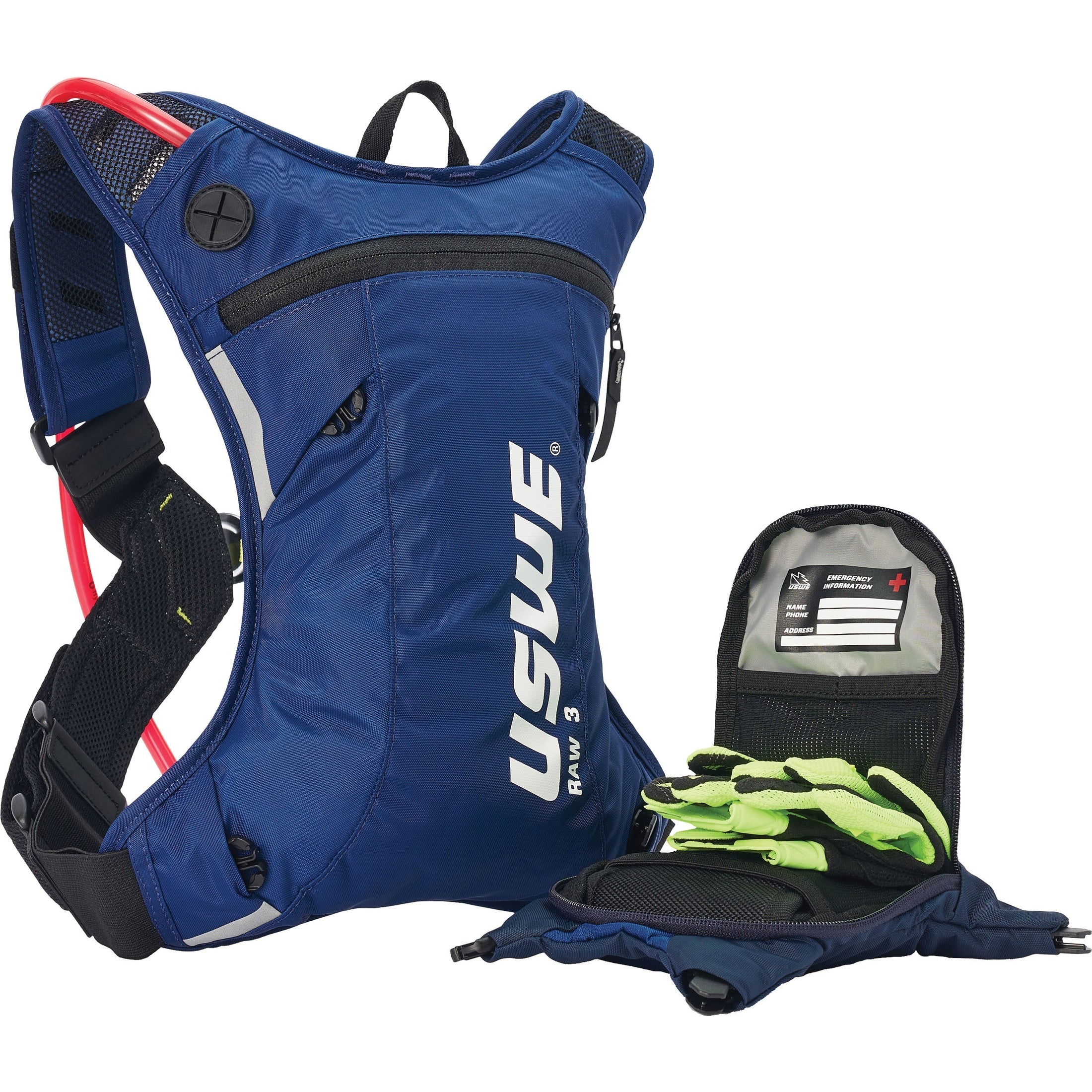 USWE MOTO HYDRO 3 FACTORY BLUE 2.0L HYDRATION PACK PNP TUBE