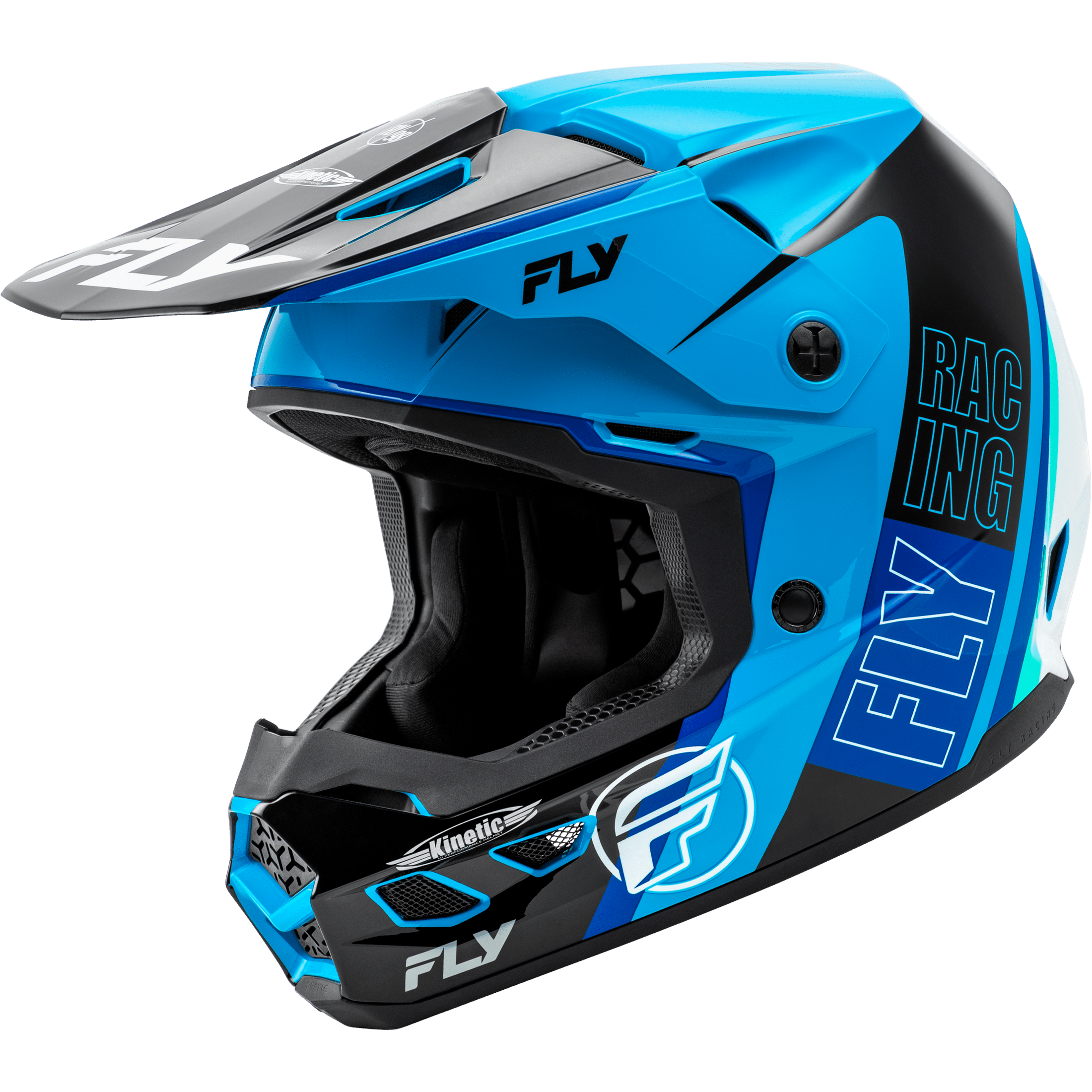 FLY RACING KINETIC RALLY HELMET BLUE/BLACK/WHITE 2X