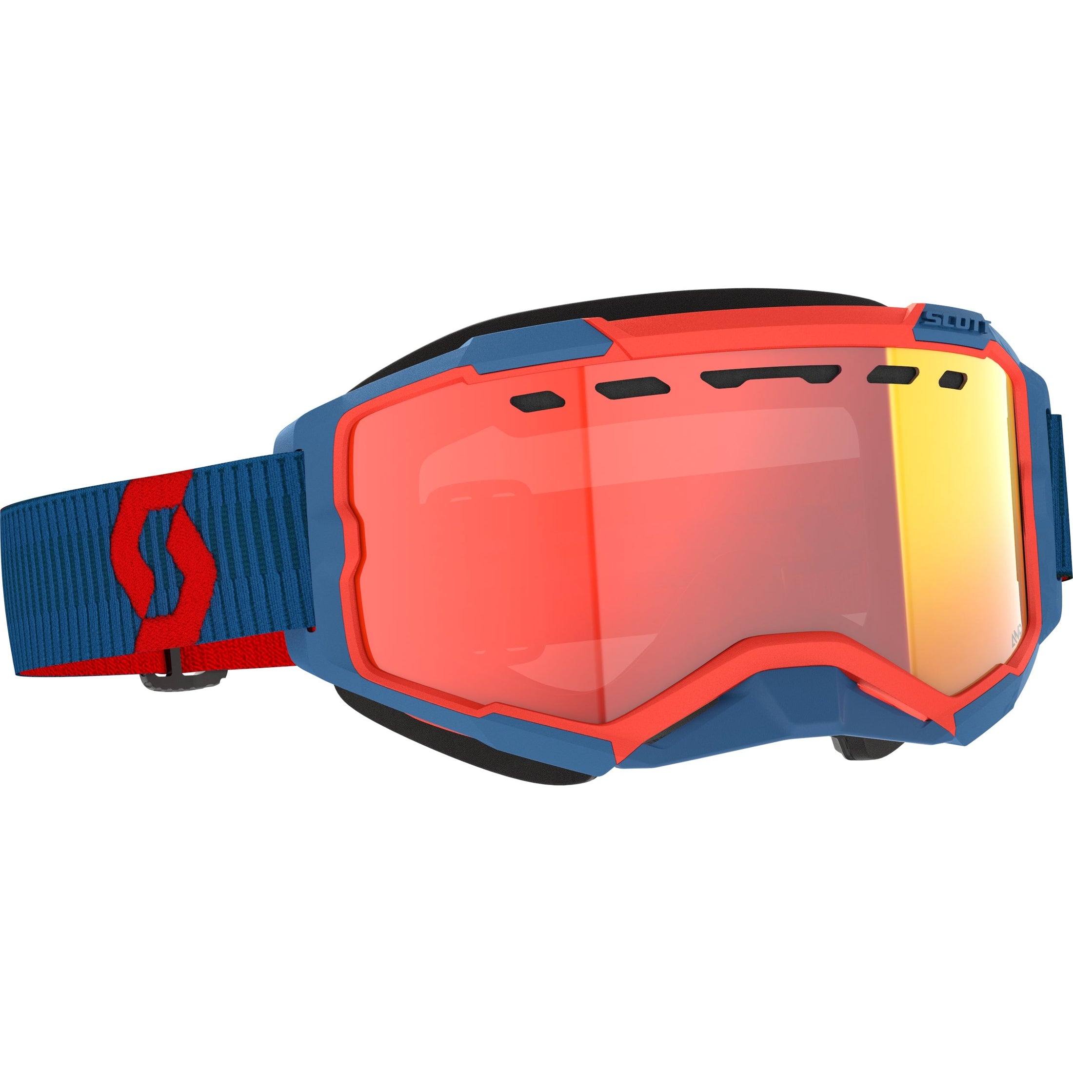 SCOTT FURY SNOWCROSS LS GOGGLE DRK BLU/NEON RED RED CHROME