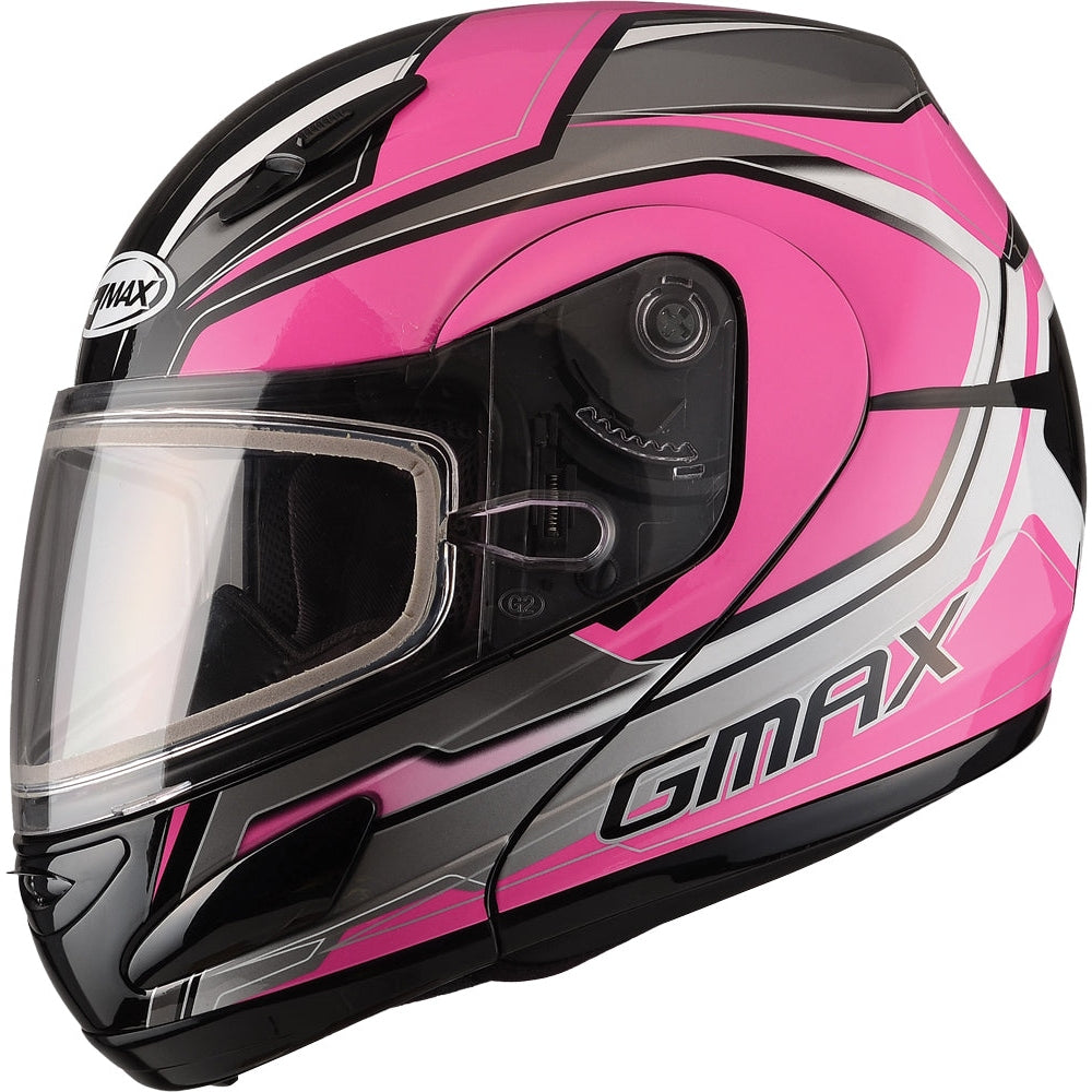 GMAX GM-44S MODULAR HELMET GLACIER PINK/SILVER/WHITE X