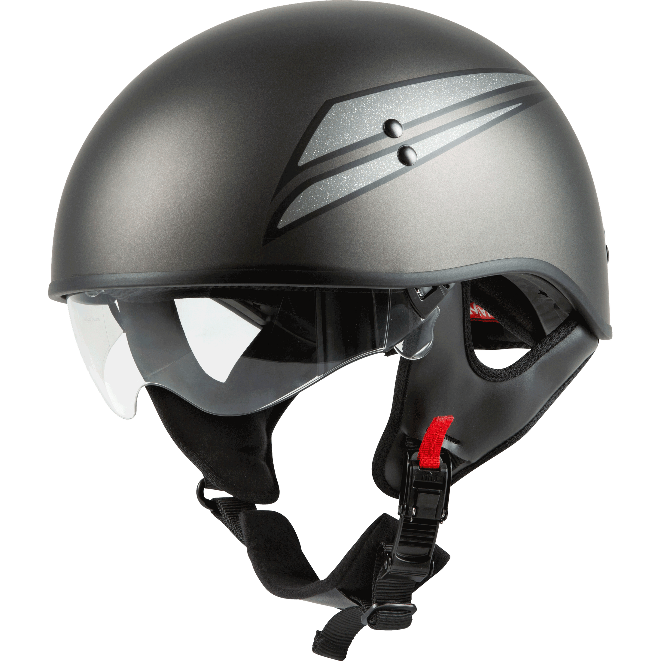 GMAX HH-65 HALF HELMET UNION NAKED MATTE GREY/SILVER XS