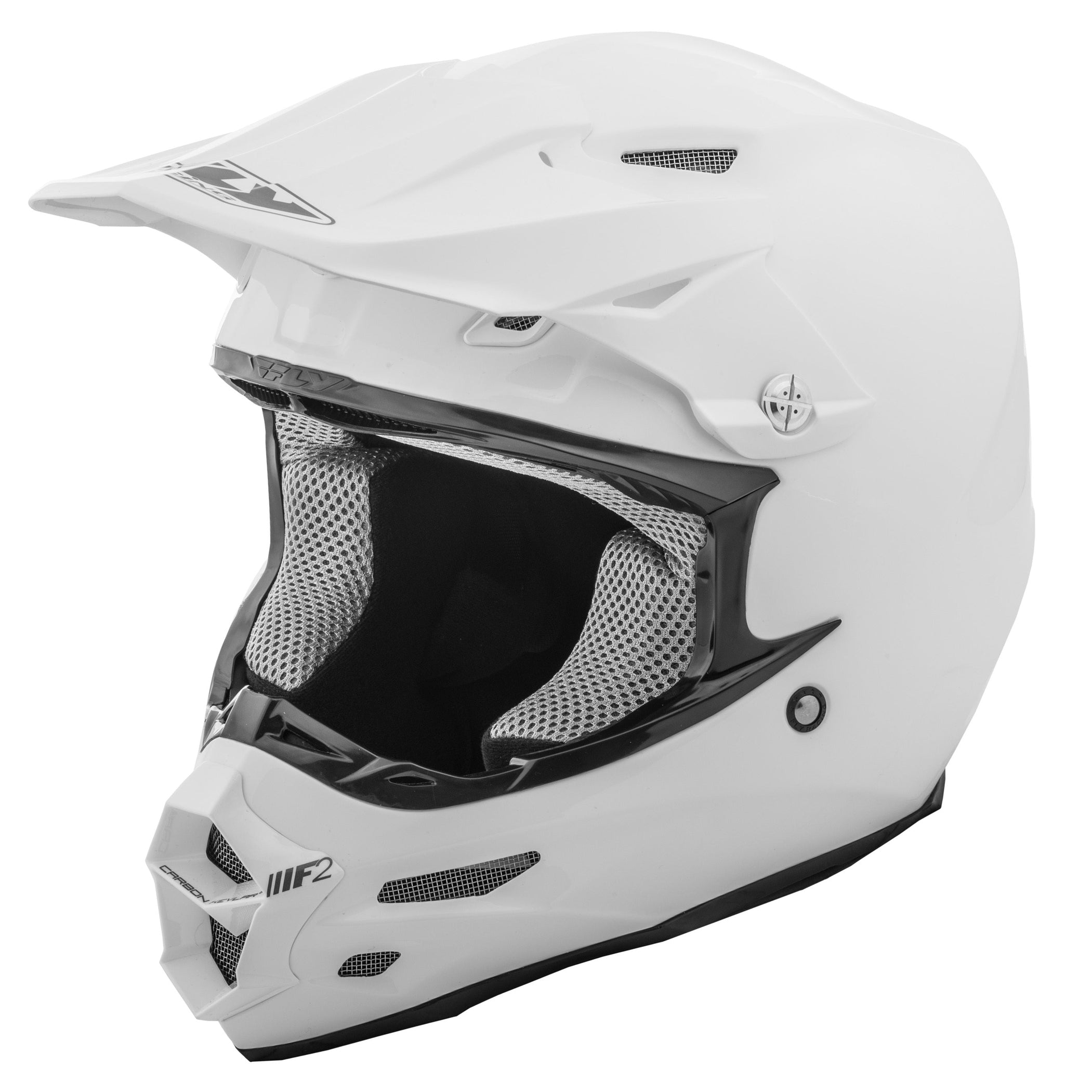 FLY RACING F2 CARBON SOLID HELMET WHITE SM