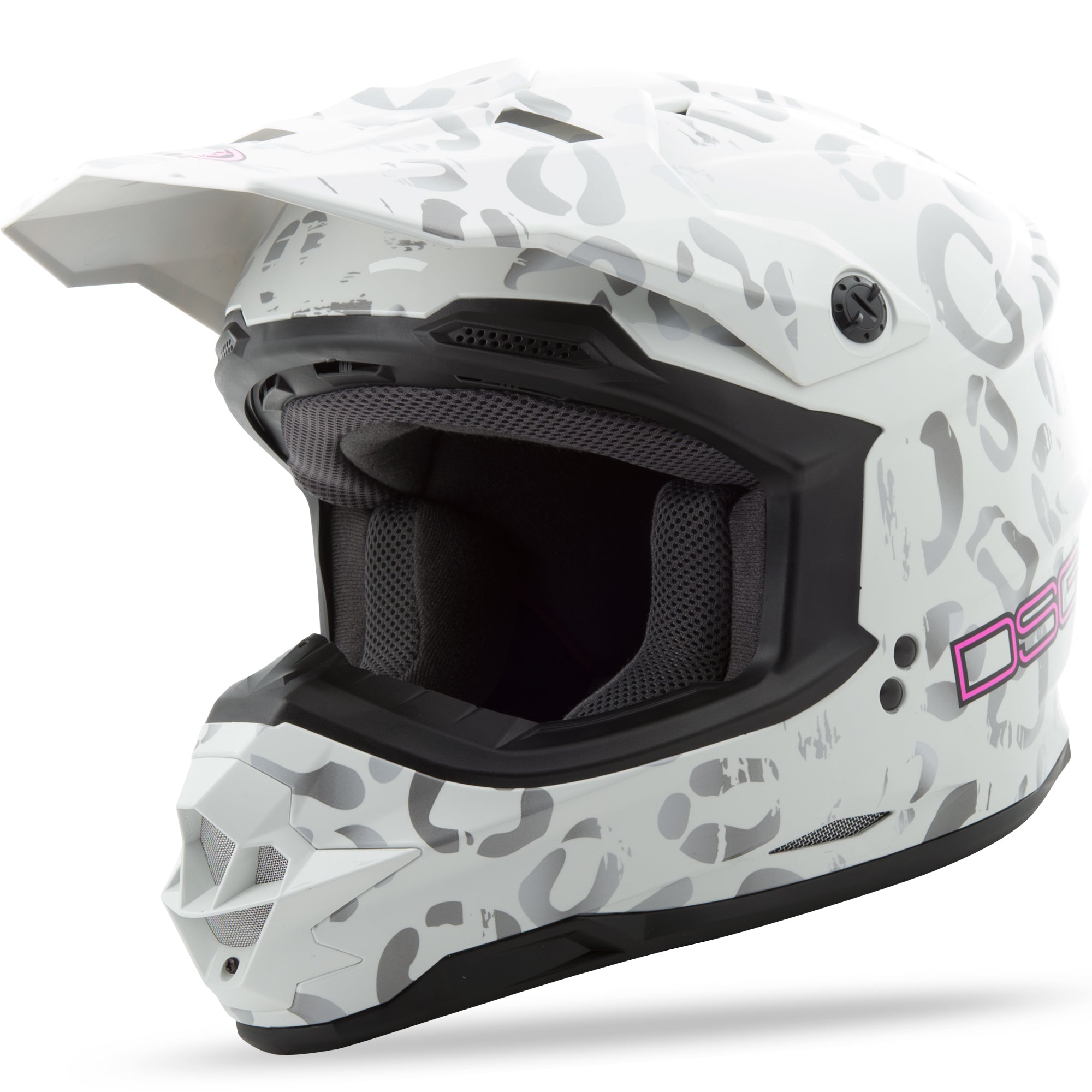 GMAX GM-76S DSG LEOPARD HELMET WHITE MD