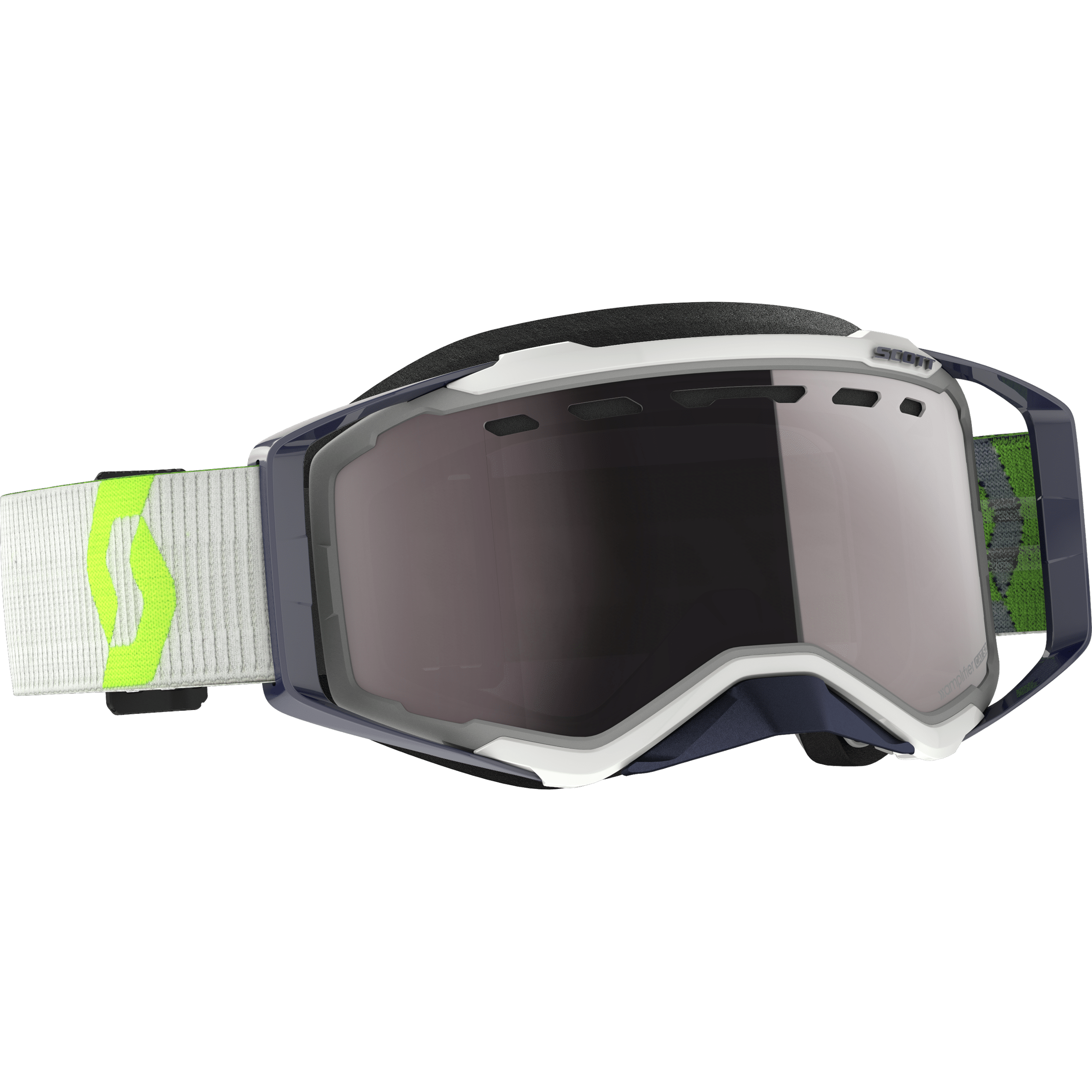 SCOTT PROSPECT GOGGLE SNOW CROSS GREY/YLW W/ENH SILVER CHROME