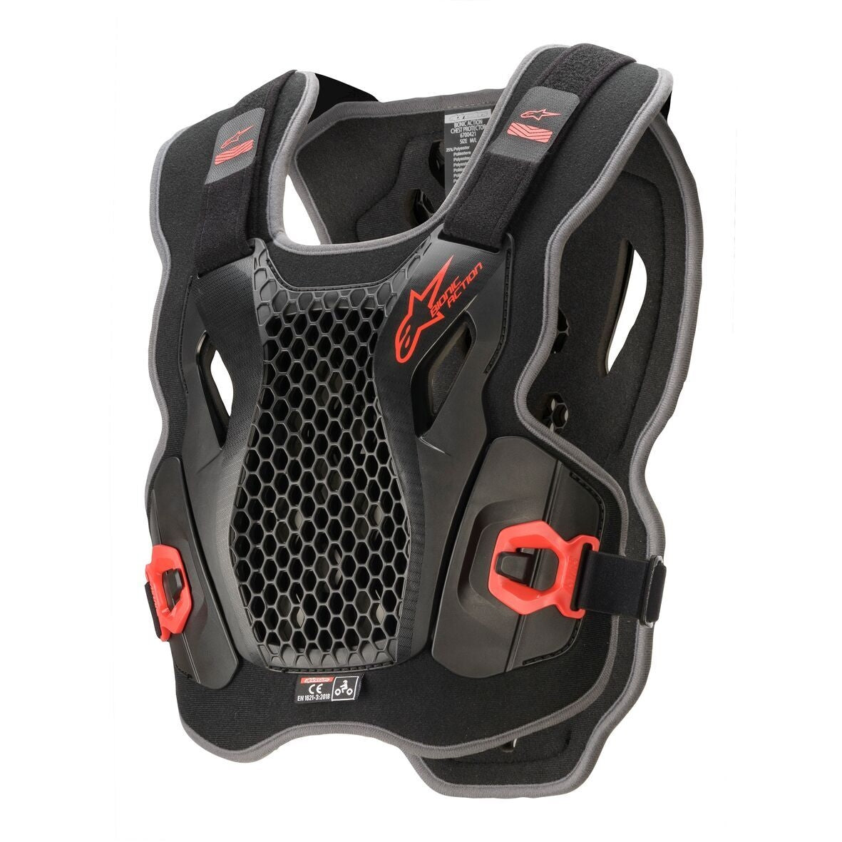 ALPINESTARS BIONIC ACTION CHEST PROTECTOR BLACK/RED XL/2X