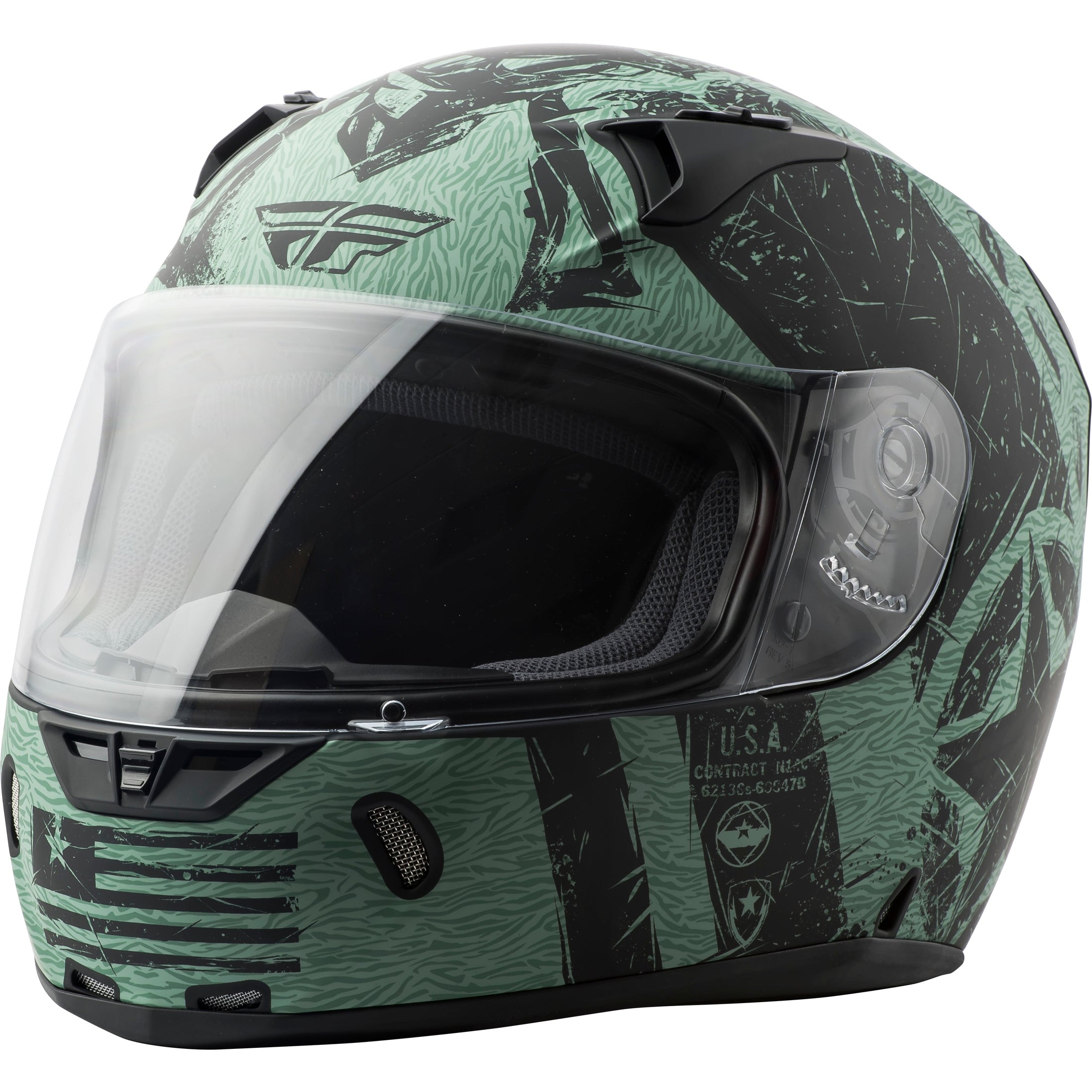 FLY RACING REVOLT LIBERATOR HELMET MATTE BLACK/GREEN MD