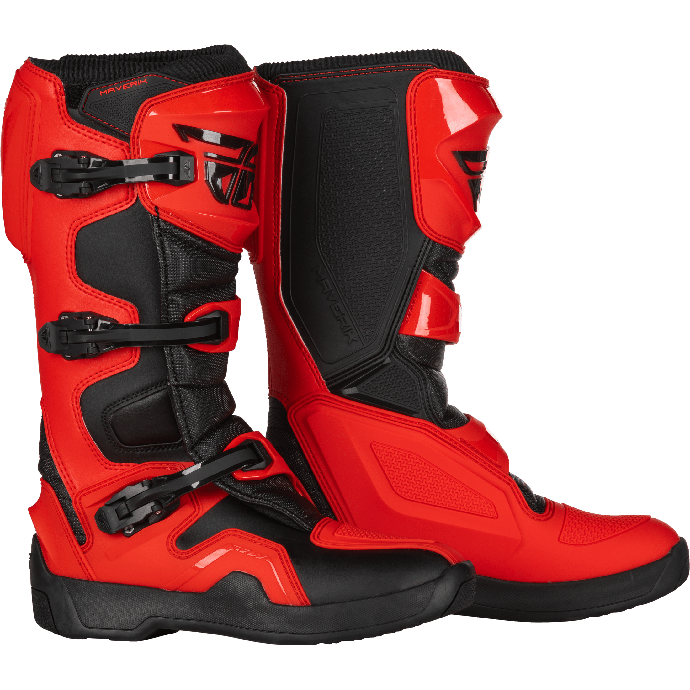 FLY RACING MAVERIK BOOTS RED/BLACK SZ 08