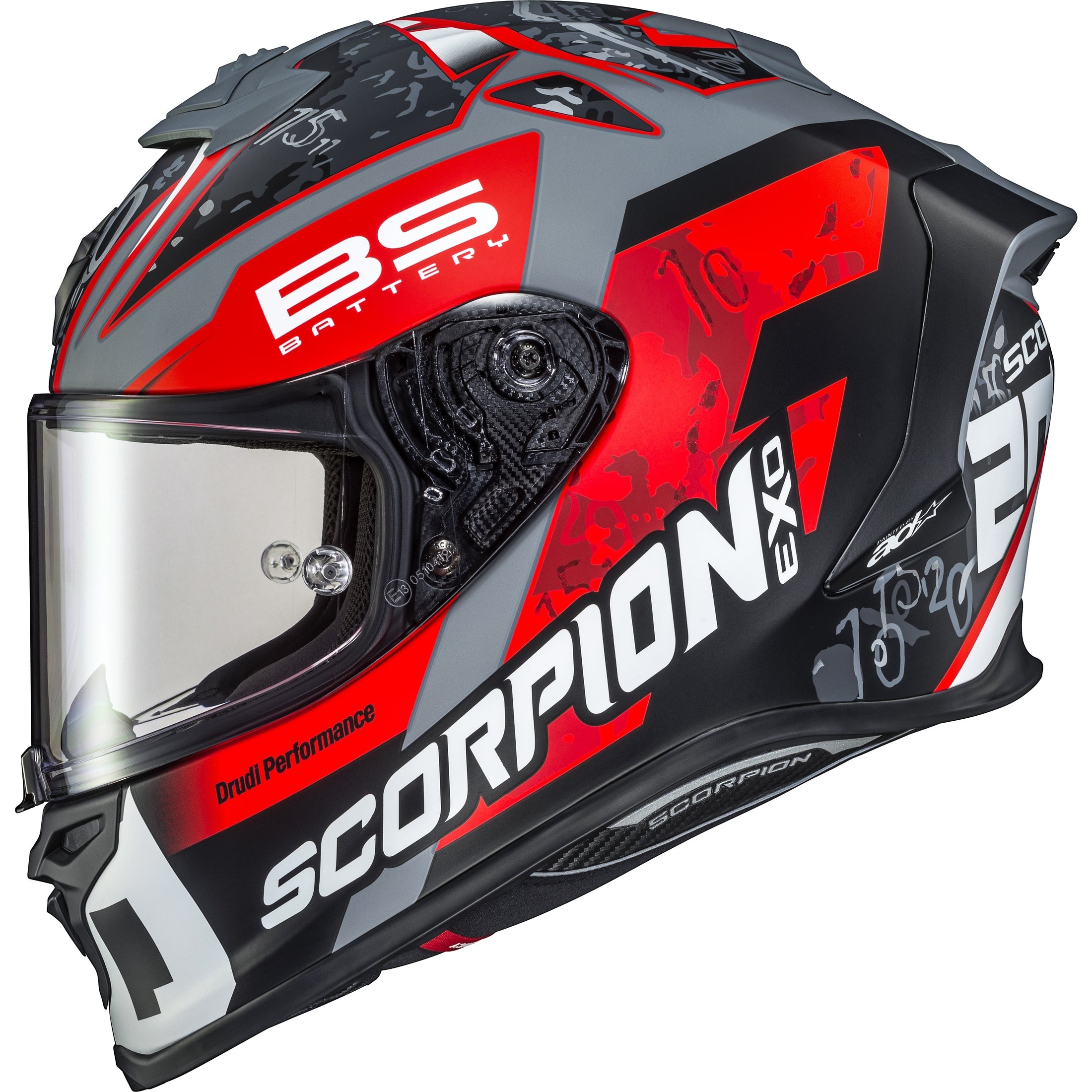 SCORPION EXO EXO-R1 AIR FULL FACE HELMET QUARTARARO RED LG