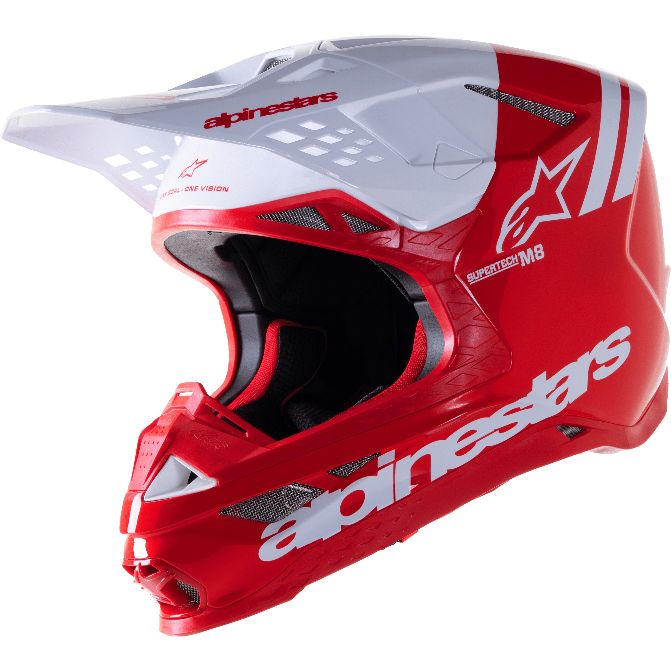 ALPINESTARS S-M8 RADIUM 2 HELMET BRIGHT RED/WHITE XS