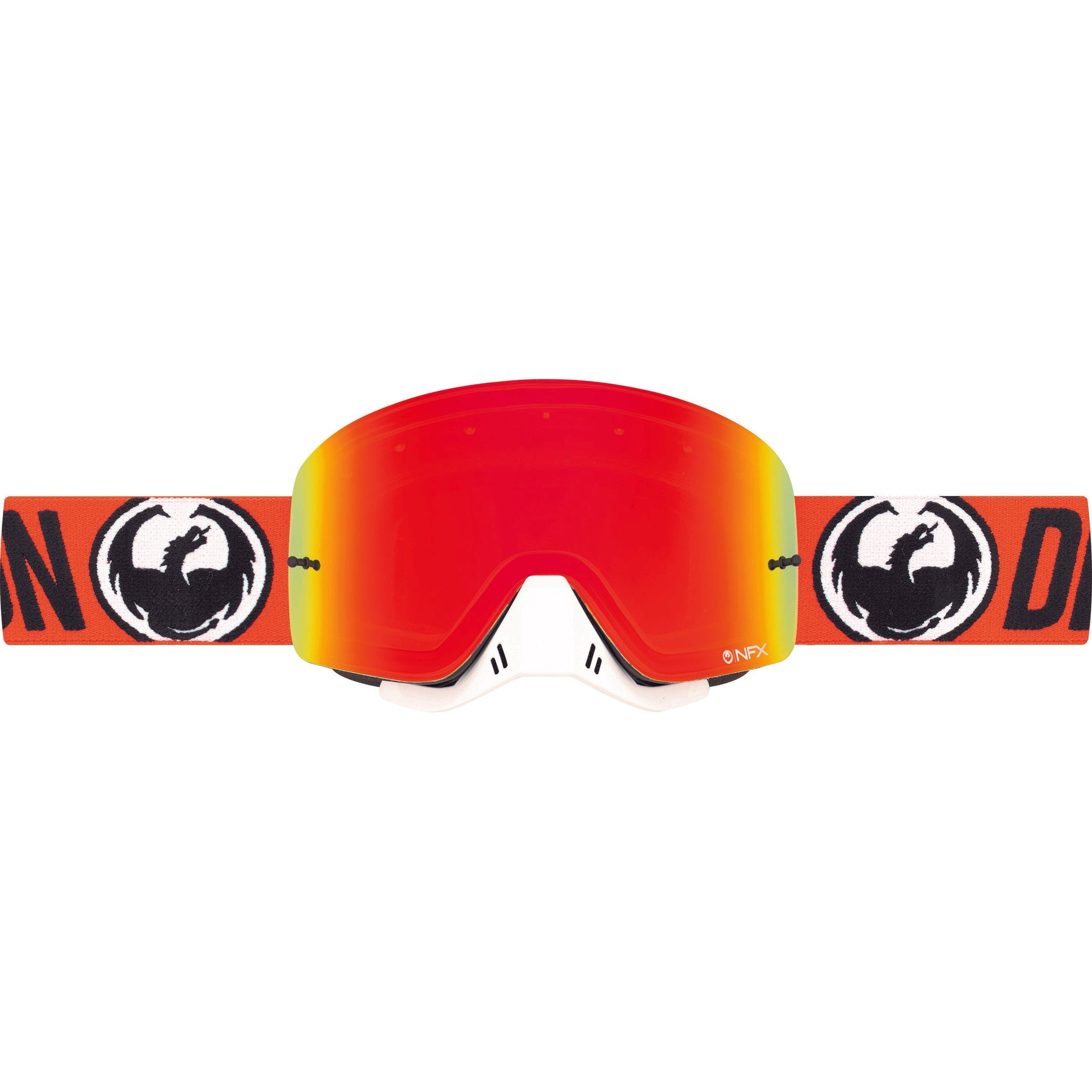 DRAGON NFX GOGGLE FLASH ORANGE W/YELLOW RED ION LENS