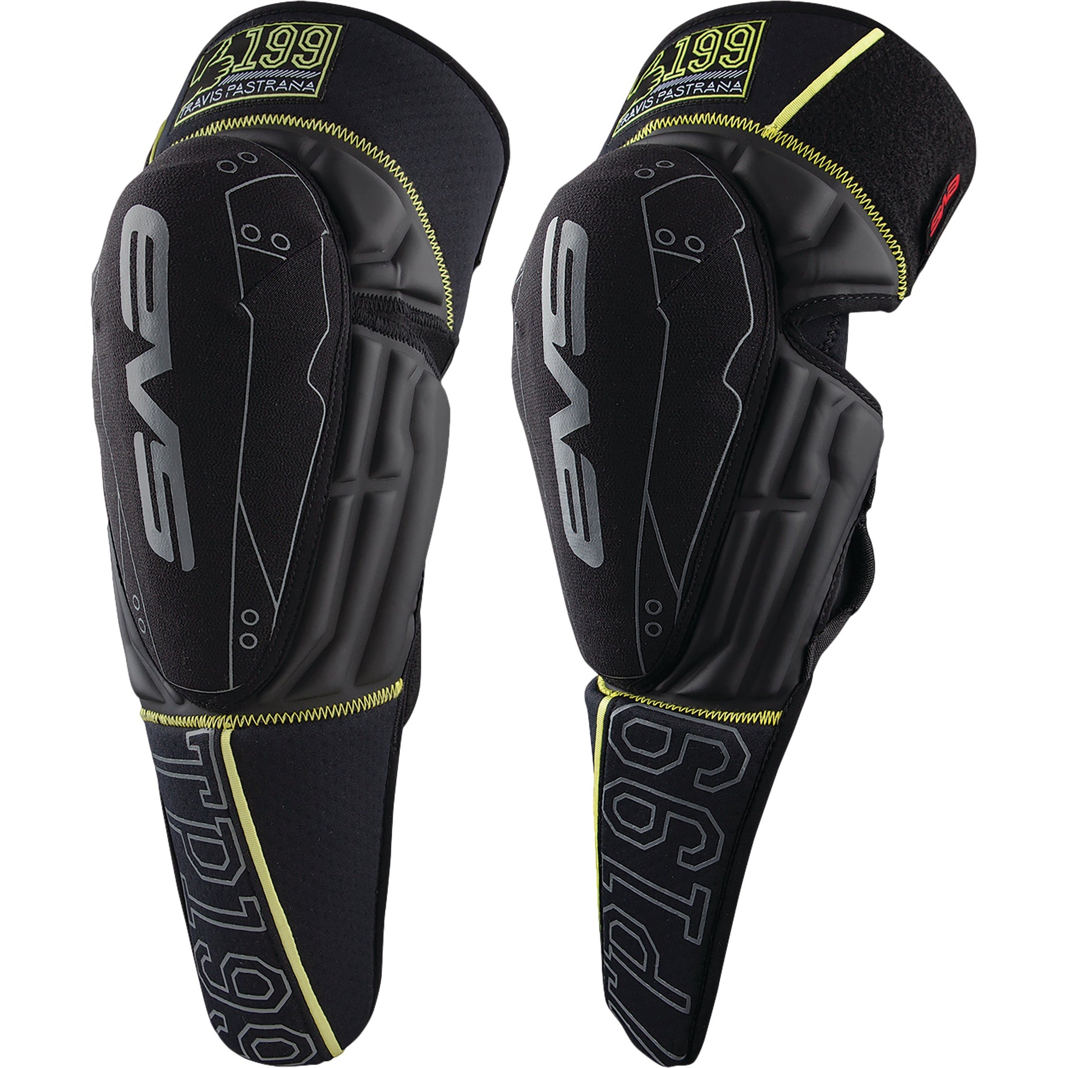 EVS TP199 KNEE GUARDS BLACK/HI-VIS YOUTH