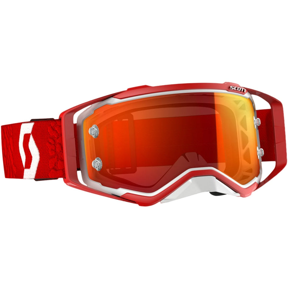 SCOTT PROSPECT GOGGLE WHITE/RED W/ORANGE CHROME WORKS