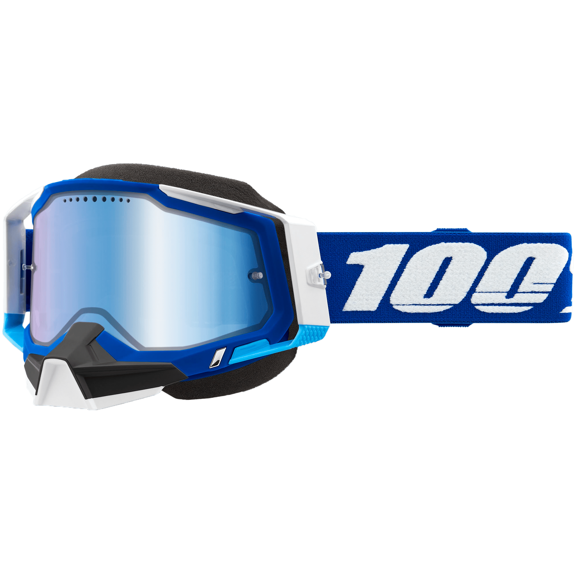 100-PERCENT RACECRAFT 2 SNOWMOBILE GOGGLE BLUE MIRROR BLUE LENS