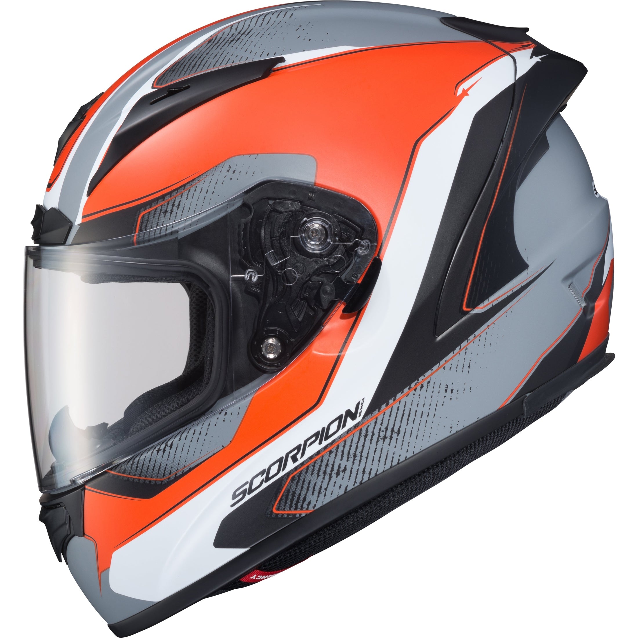 SCORPION EXO EXO-R2000 FULL-FACE HELMET HYPERSONIC ORANGE/GREY LG
