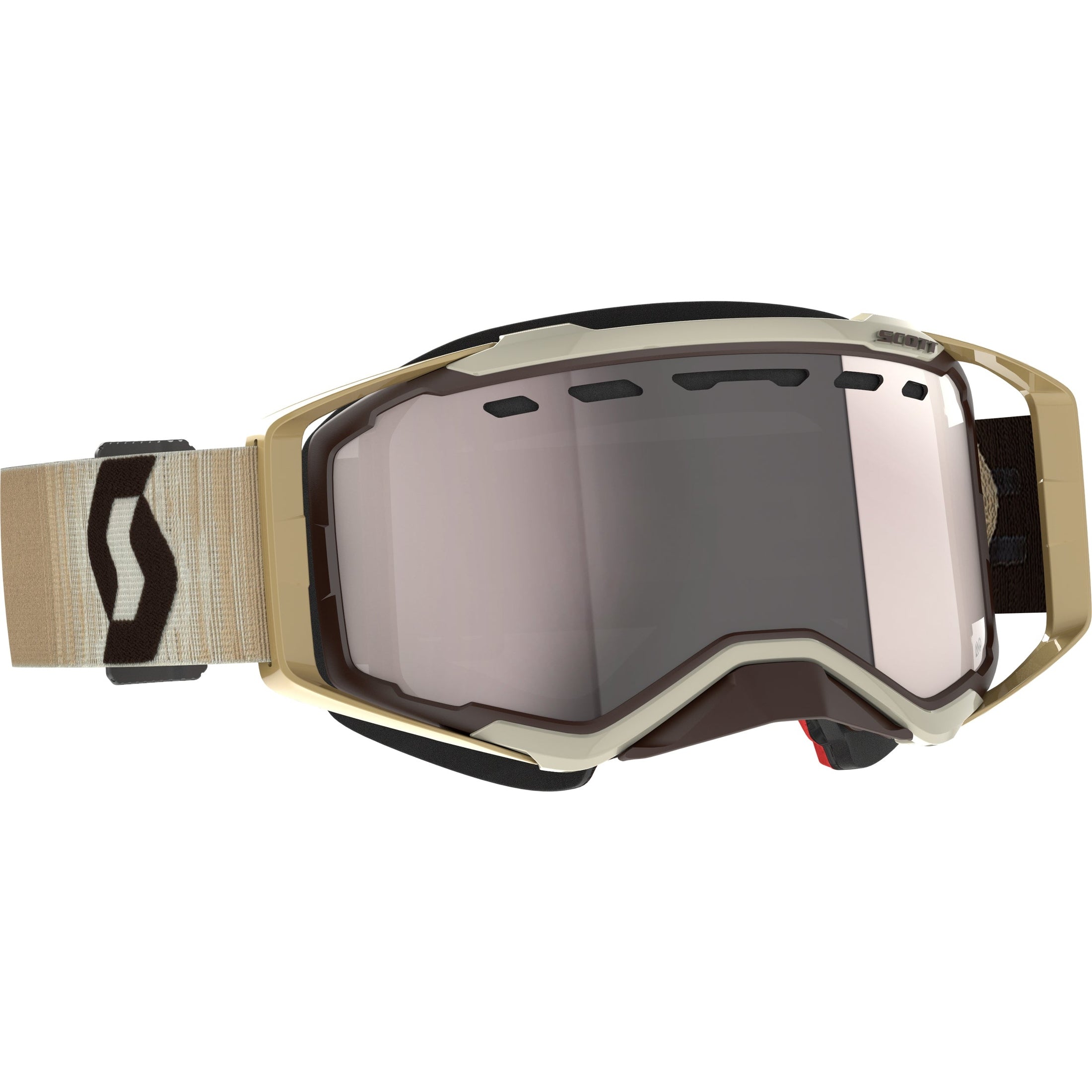 SCOTT PROSPECT SNWCRSS GOGGLE BEIGE/BRN ENHNCR SLVR CHROME