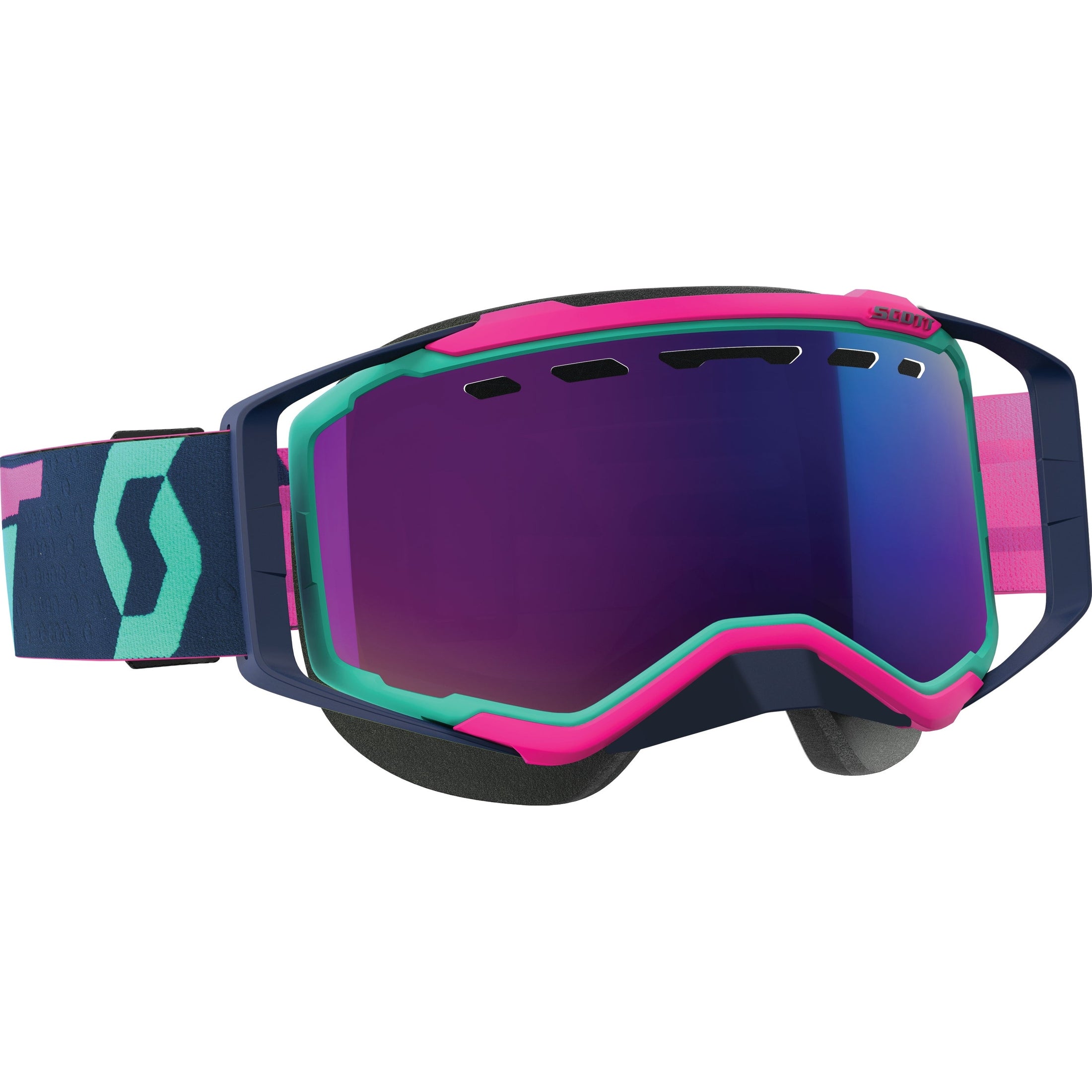 SCOTT GOGGLE PROSPECT SNOW TEAL/PINK W/TEAL CHROME