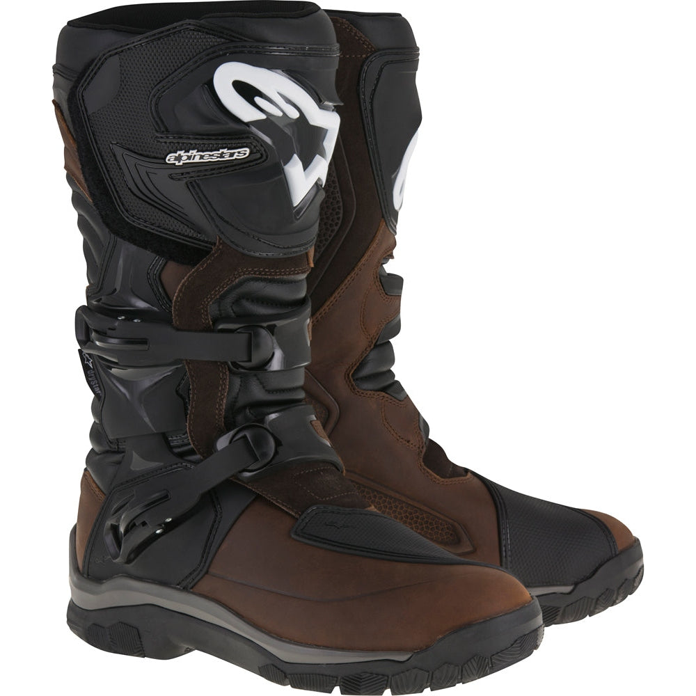ALPINESTARS COROZAL ADVENTURE DRYSTAR BOOTS BRN OILED LEATHER SZ 09