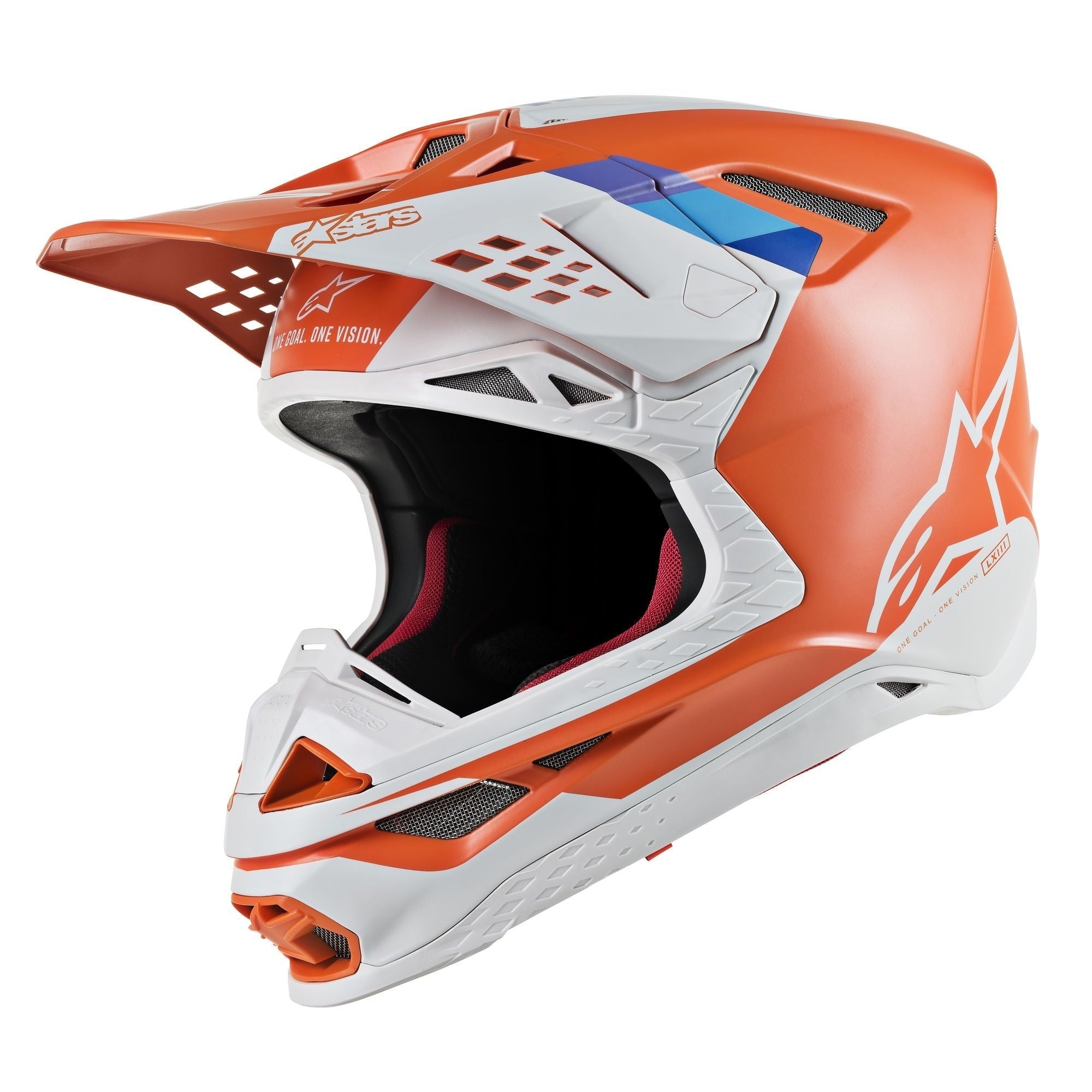 ALPINESTARS S.TECH S-M8 CONTACT HELMET ORANGE/GREY SM