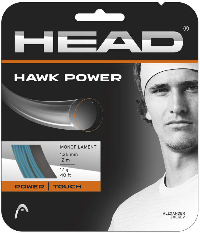 Tennis Strings Set HEAD Hawk Power PT Petrol - 16g-1.30mm Size