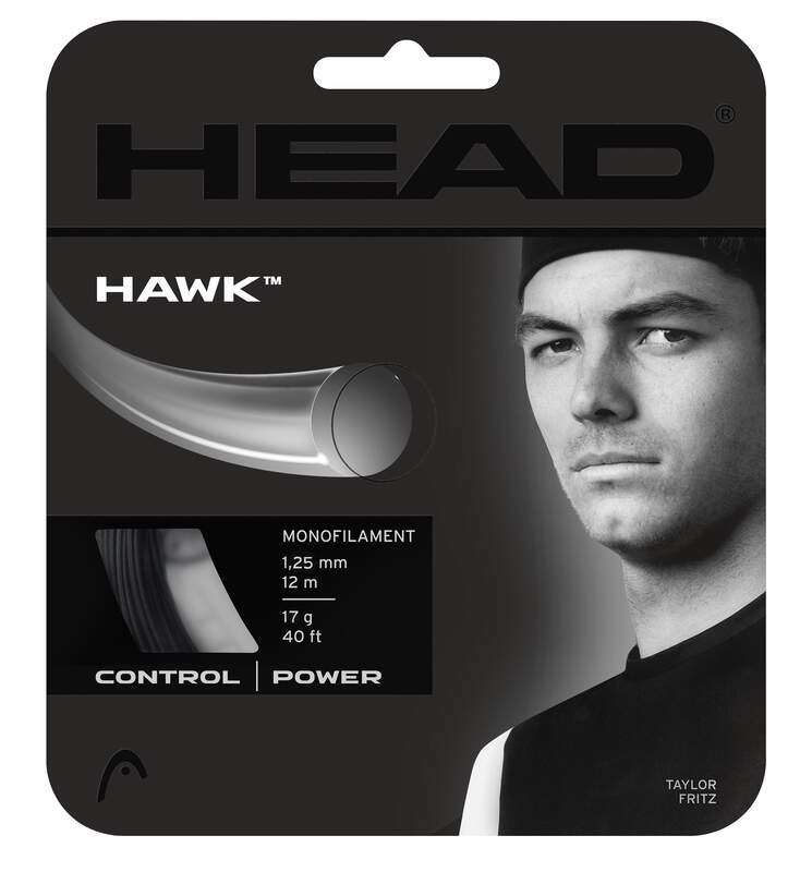 Tennis Strings Set HEAD HAWK BK Black - 16g-1.30mm Size