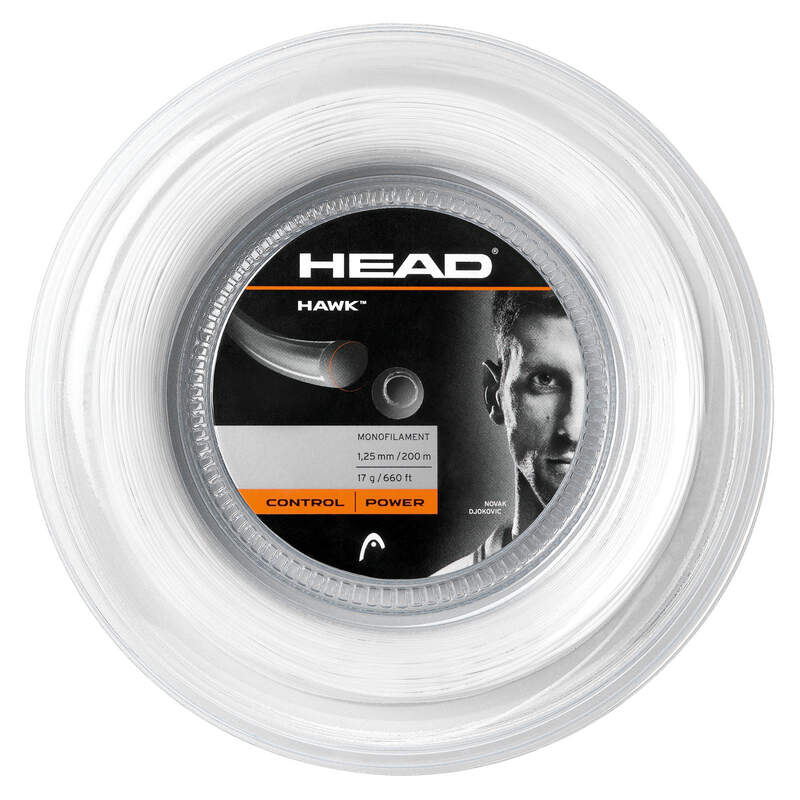 Tennis Strings Reels HAWK (200m reel) WH White - 17g-1.25mm Size