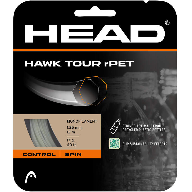 Tennis Strings Set HEAD Hawk Tour rPET NT Natural - 17g-1.25mm Size