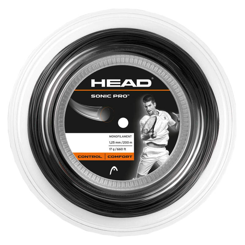 Tennis Strings Reels Sonic Pro (200m reel) BK Black - 16g-1.30mm Size